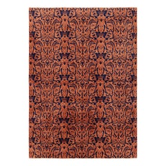 Vintage Zeki Müren Teppich, Rost und Marineblau All-Over-Muster - Rug 
Kilim