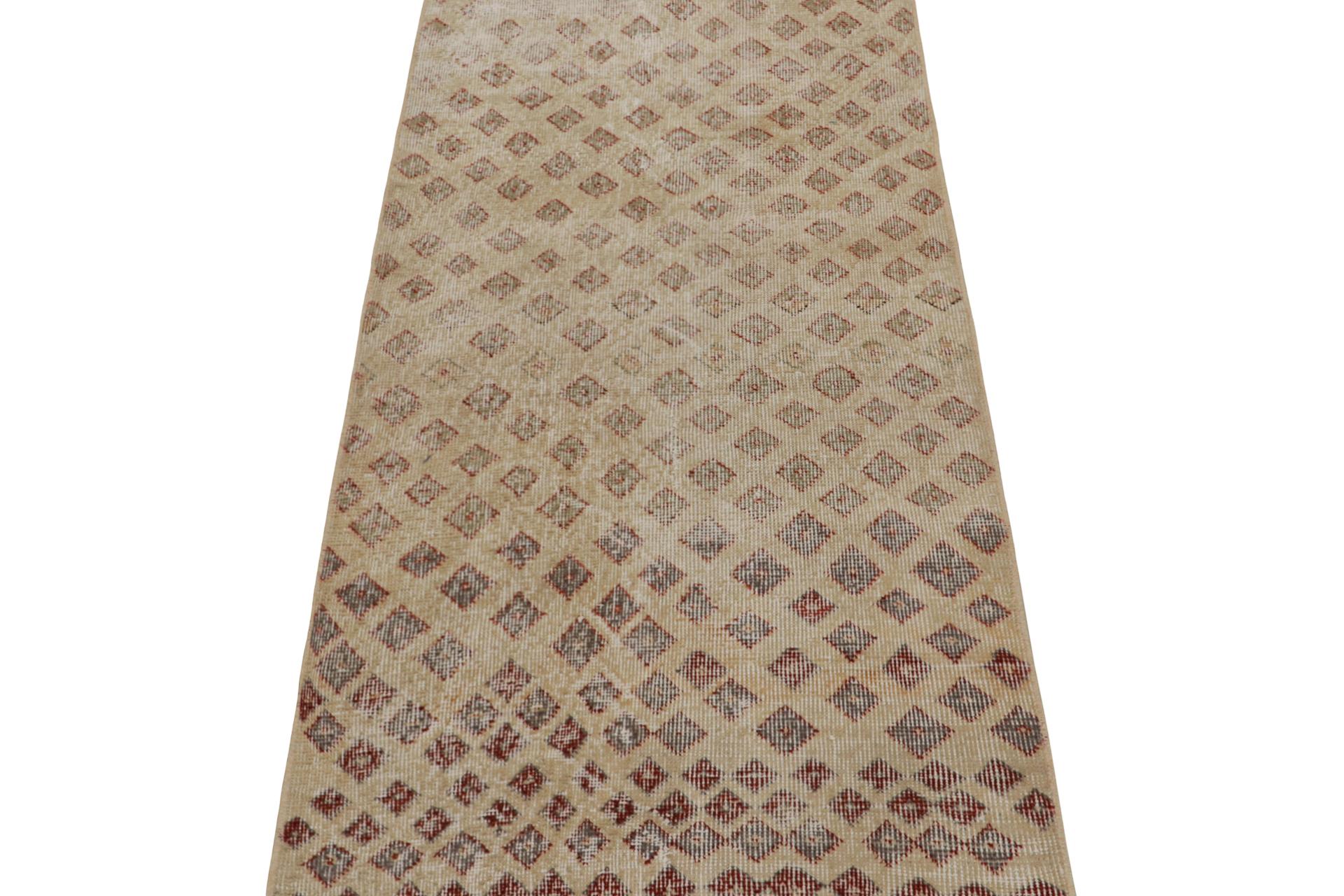 Turkish Vintage Zeki Müren Rug, with All-Over Geometric patterns, from Rug & Kilim For Sale