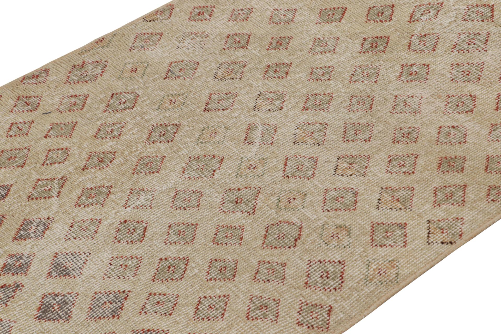 Hand-Knotted Vintage Zeki Müren Rug, with All-Over Geometric patterns, from Rug & Kilim For Sale