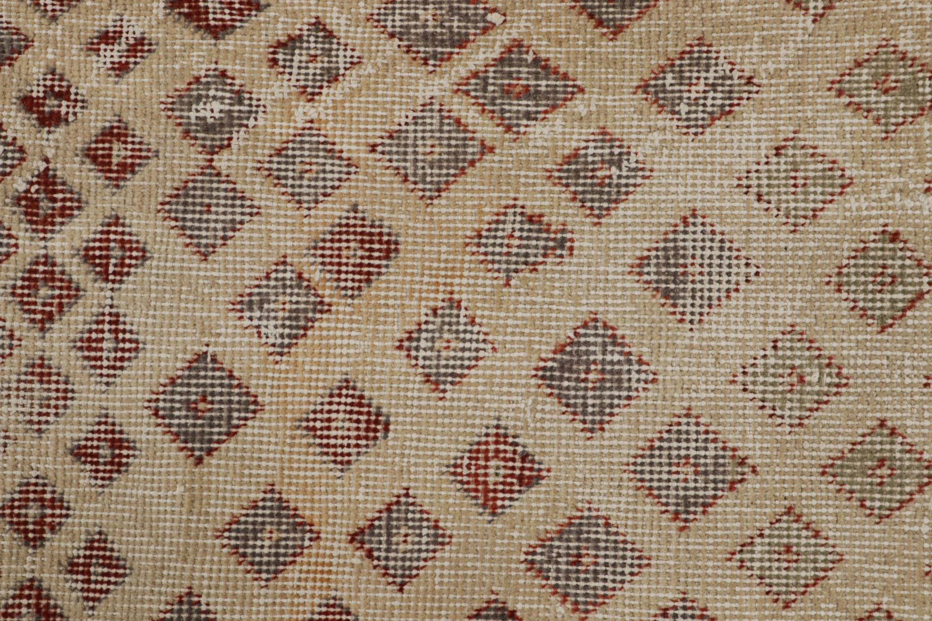 Mid-20th Century Vintage Zeki Müren Rug, with All-Over Geometric patterns, from Rug & Kilim For Sale