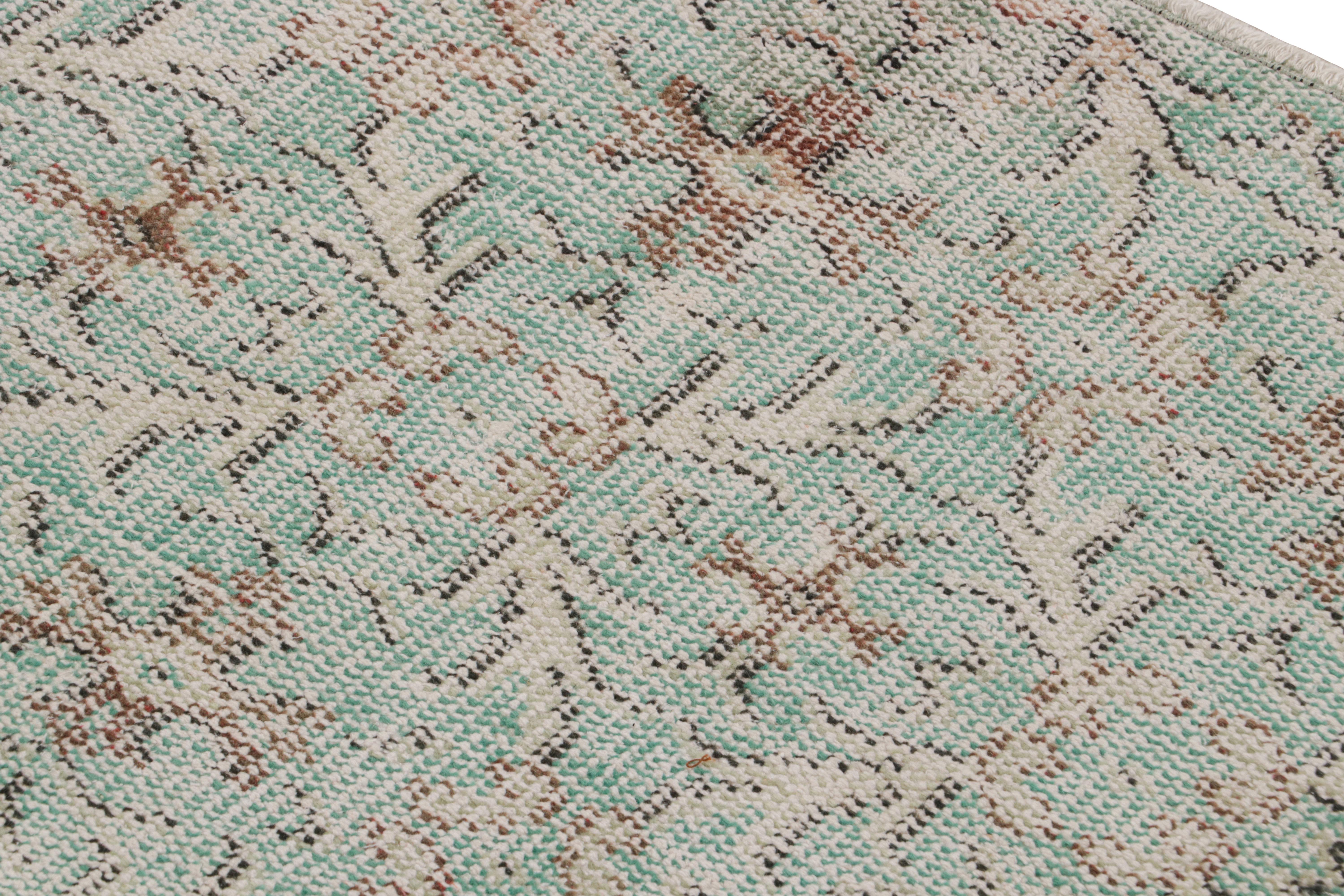 Vintage Zeki Müren Teppich, mit geometrischen Mustern, von Rug & Kilim (Handgeknüpft) im Angebot