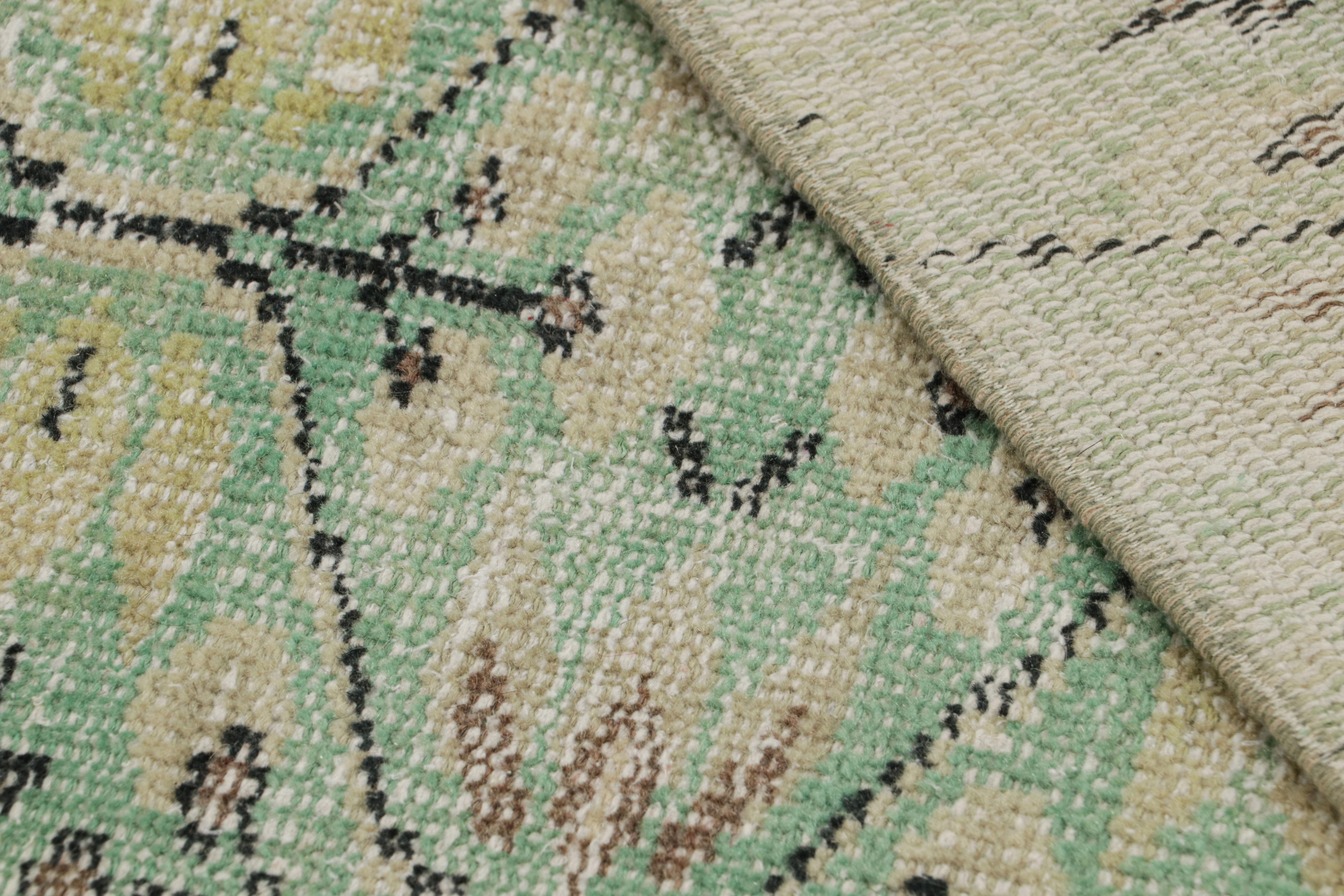 Wool Vintage Zeki Müren Rug, with Geometric Patterns, from Rug & Kilim For Sale