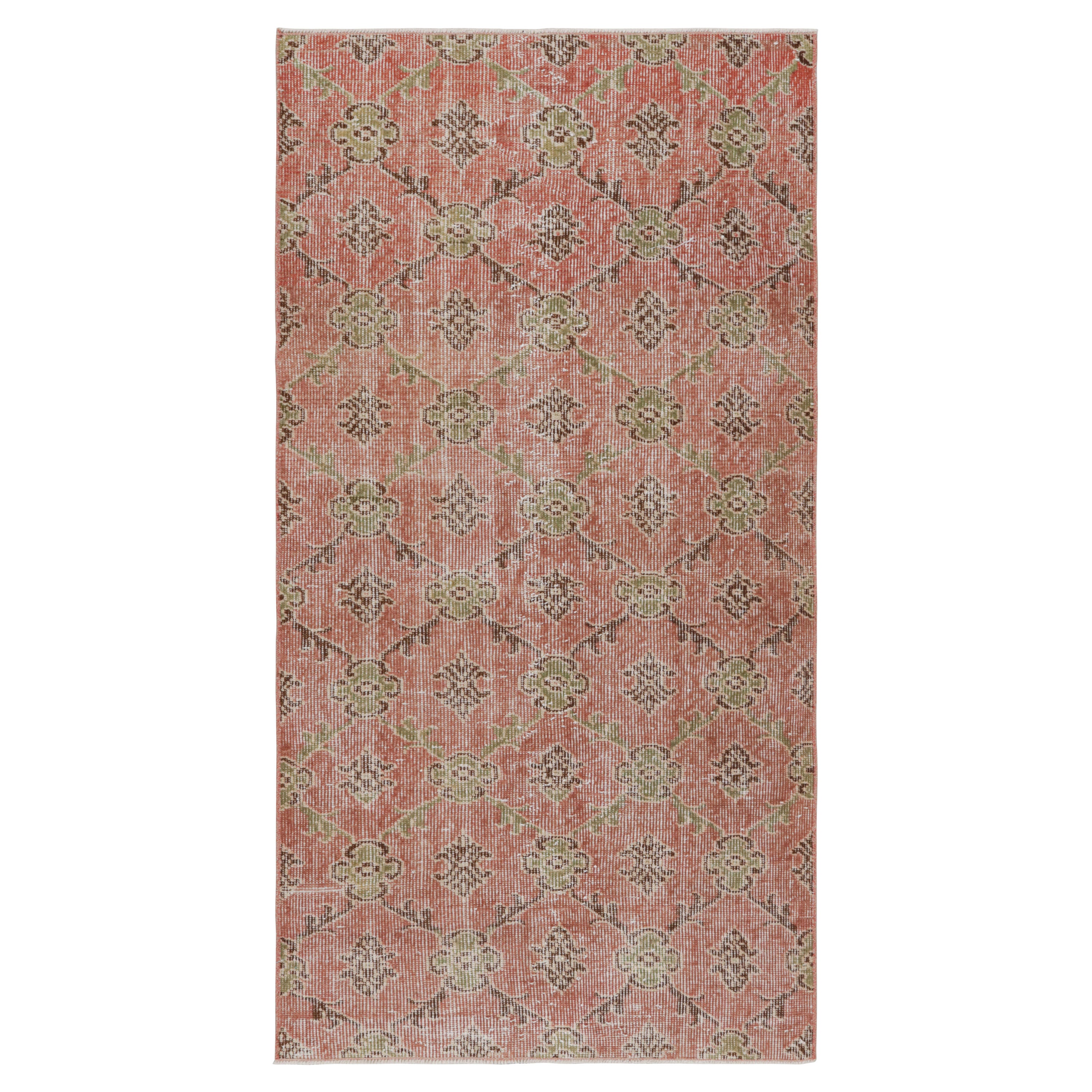 Vintage Zeki Müren Teppich, mit geometrischen Mustern, von Rug & Kilim