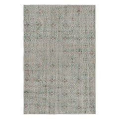 Vintage Zeki Müren Teppich, mit geometrischen Mustern, von Rug & Kilim