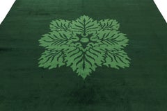 Vintage Zeki Müren Rug with Green Floral Medallion, from Rug & Kilim