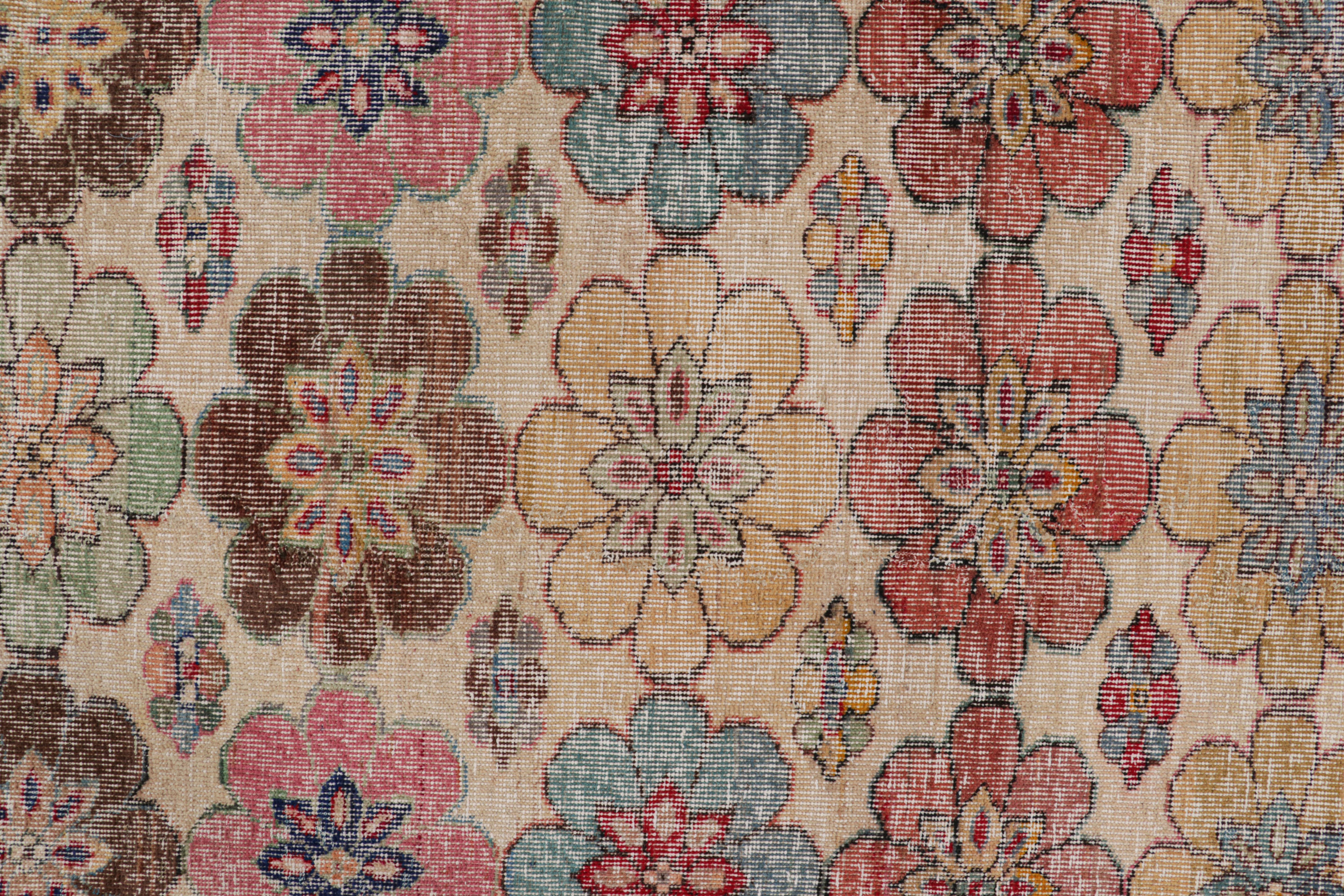 Turkish Vintage Zeki Müren Rug with Polychromatic Floral Medallions from Rug & Kilim For Sale