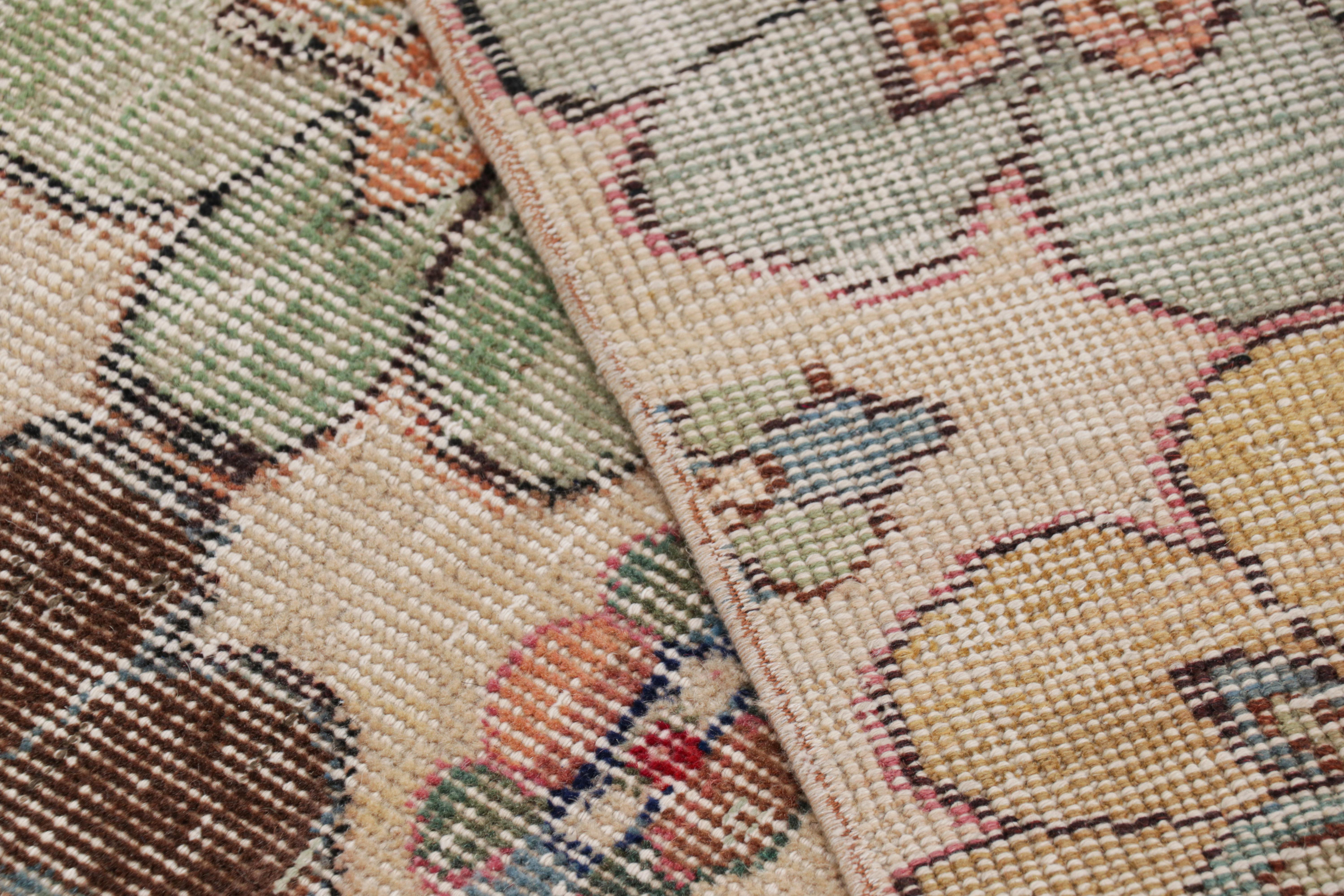 Vintage Zeki Müren Rug with Polychromatic Floral Medallions from Rug & Kilim For Sale 1