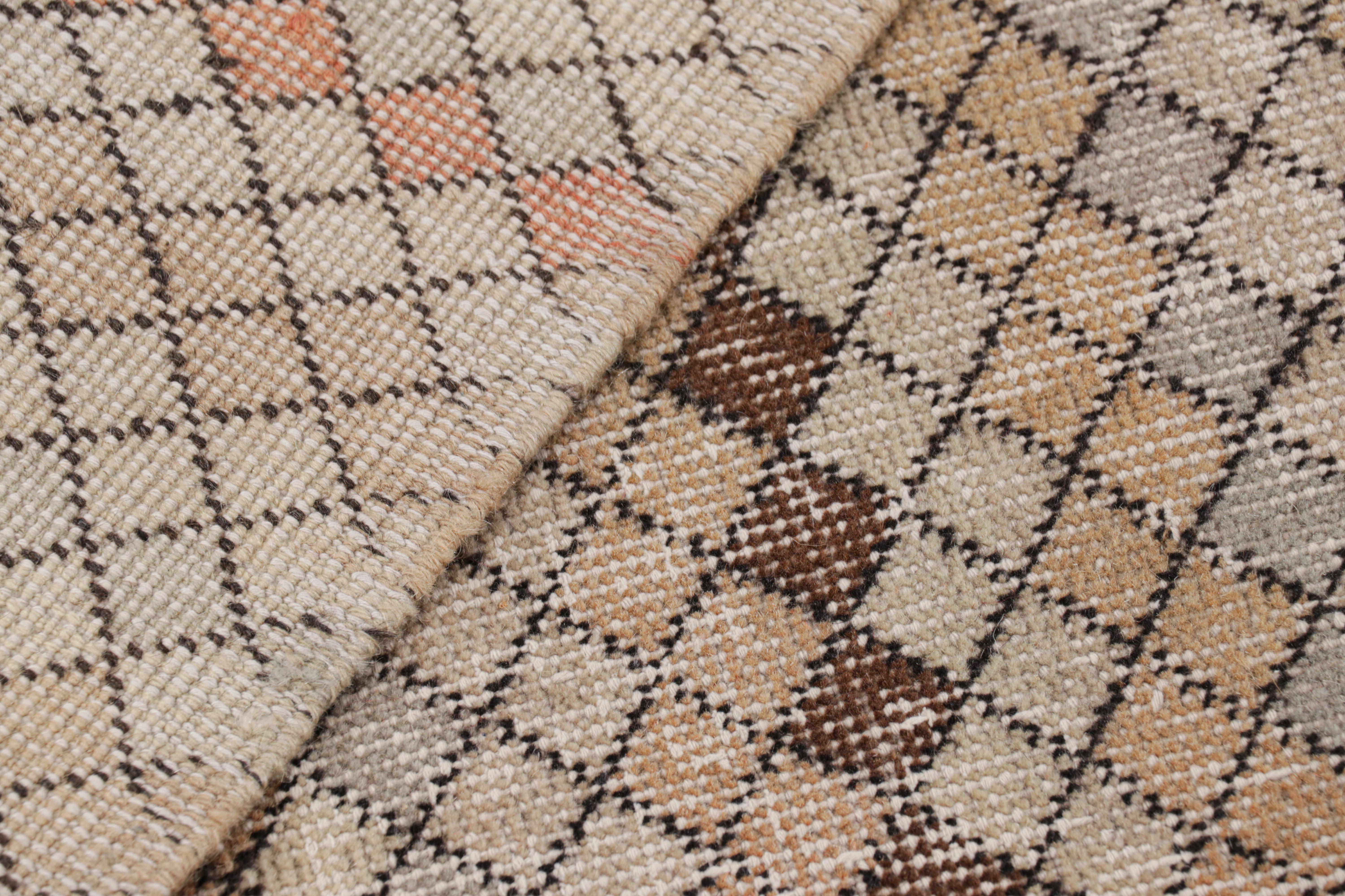 Vintage Zeki Müren Rug with Polychromatic Geometric Pattern from Rug & Kilim For Sale 1