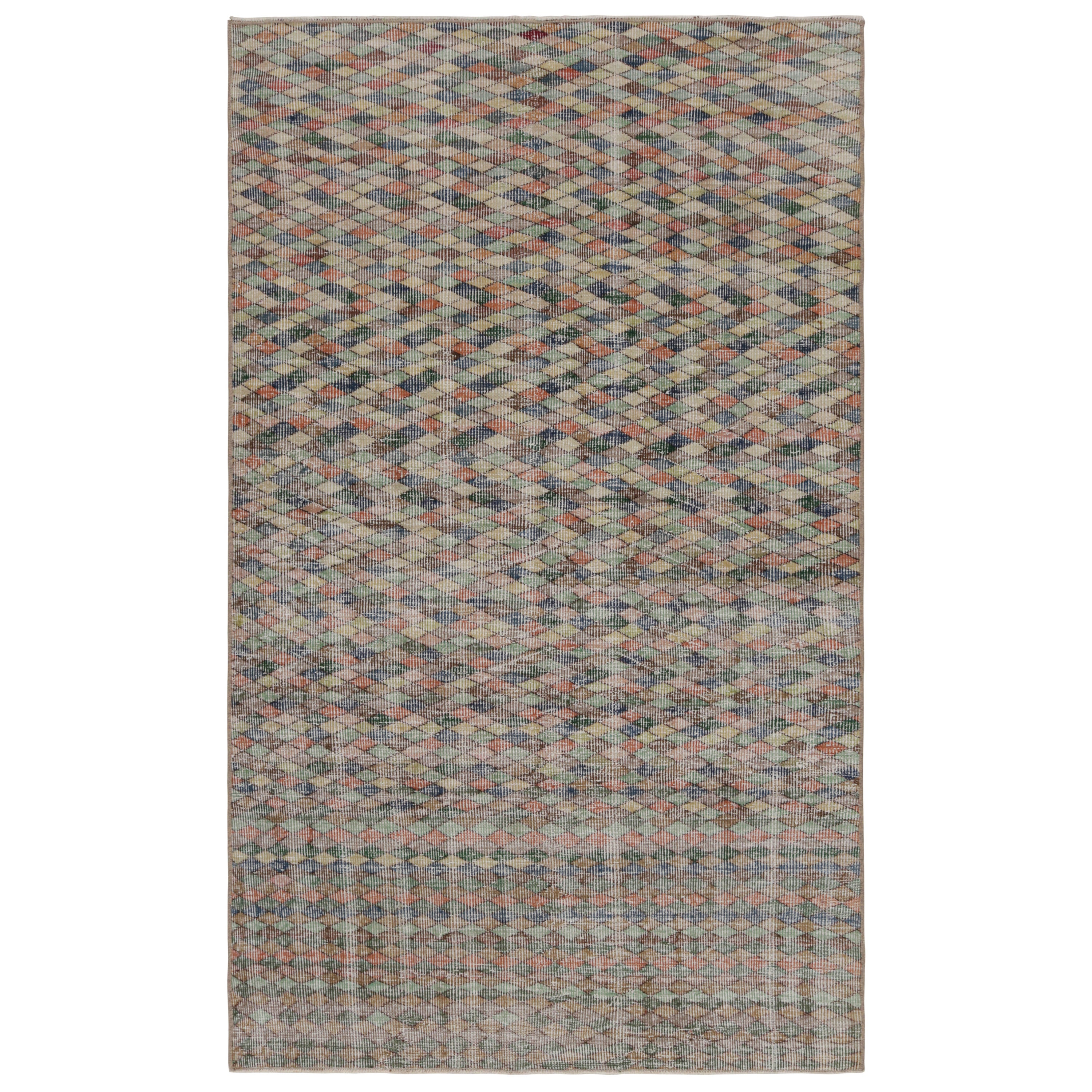 Zeki-Wandteppich mit polychromen, geometrischen Mustern von Rug & Kilim, Vintage