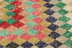 Vintage Zeki Müren Rug with Polychromatic Geometric Patterns, from Rug & Kilim