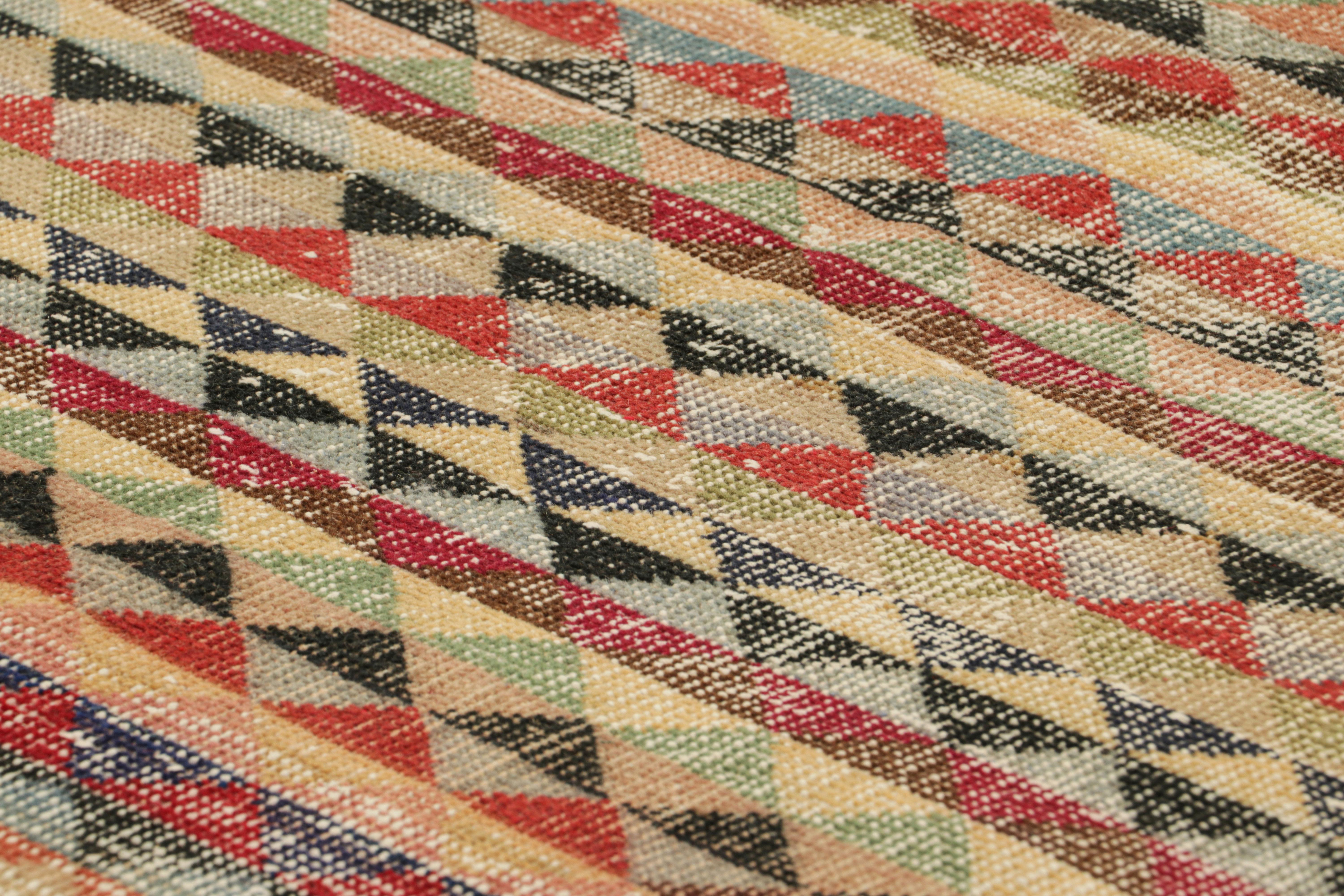 Hand-knotted in wool and originating from Turkey circa 1960 – 1970, this 4x6 vintage Zeki Müren rug is a unique addition to the Rug & Kilim Collection for its wide range of colors and geometric patterns across the field. 

On the Design: 

Admirers