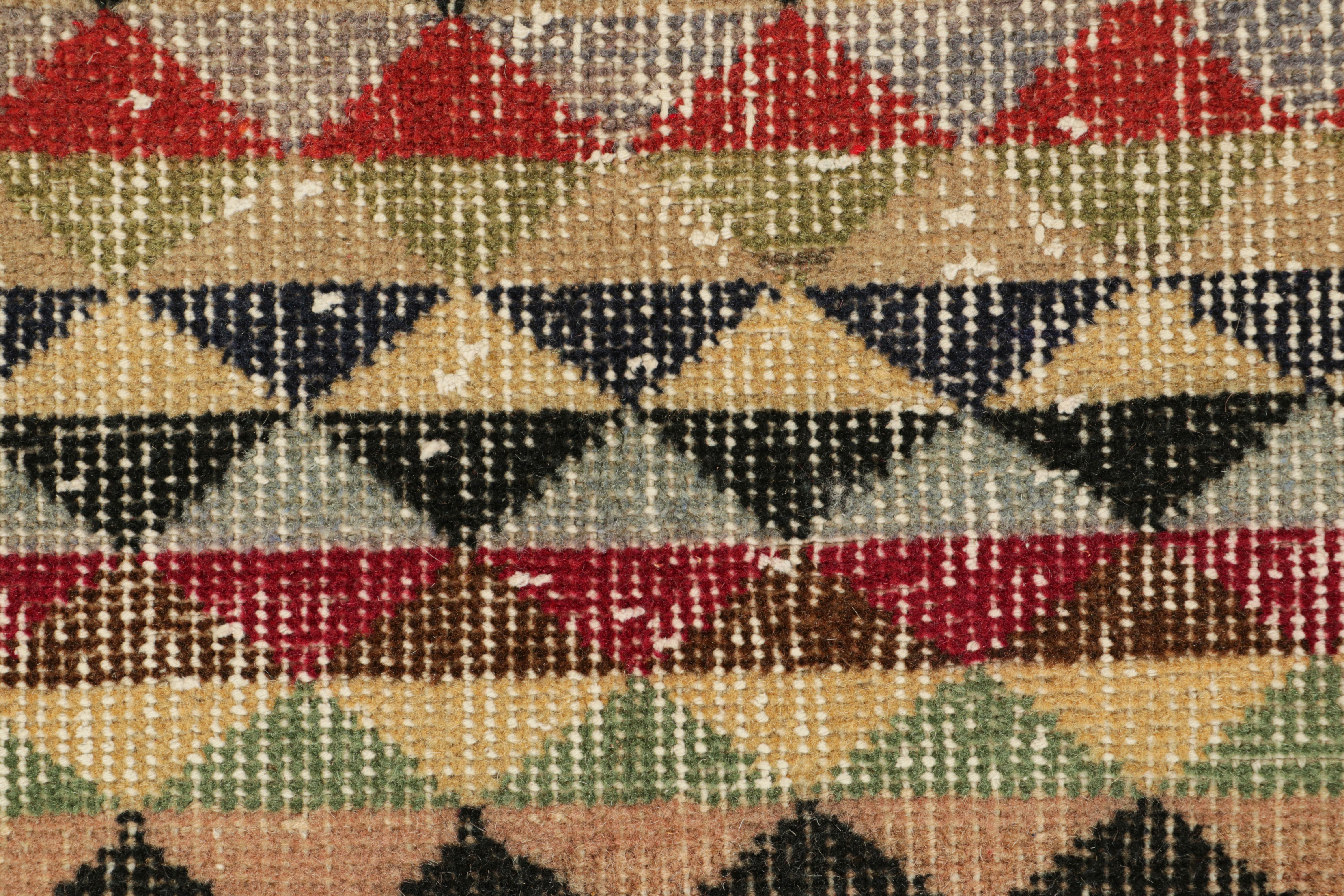 Turkish Vintage Zeki Müren Rug with Polychromatic Geometric Patterns from Rug & Kilim For Sale