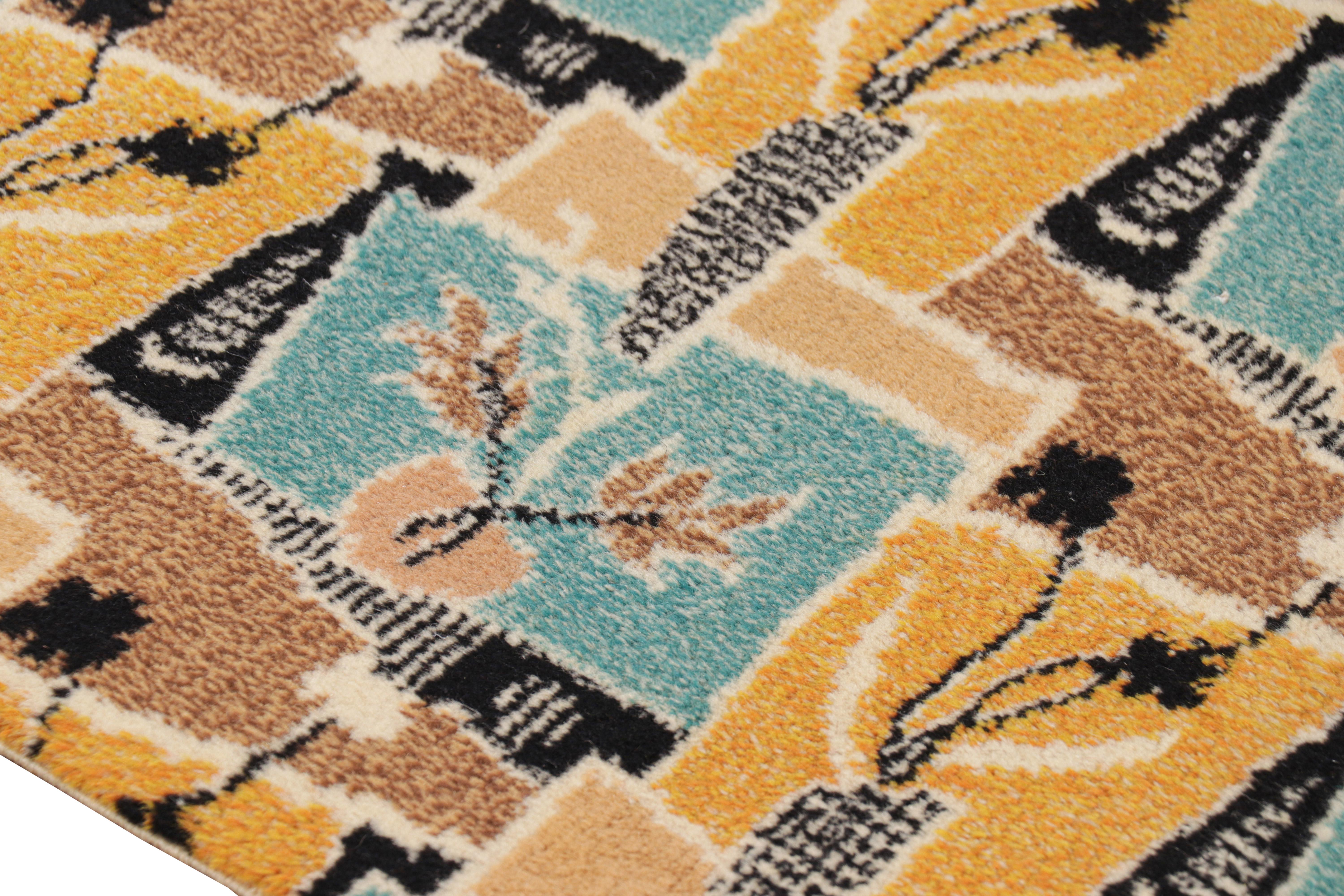 Vintage Zeki Müren Teppich mit polychromen geometrischen Mustern, von Rug & Kilim (Mitte des 20. Jahrhunderts) im Angebot