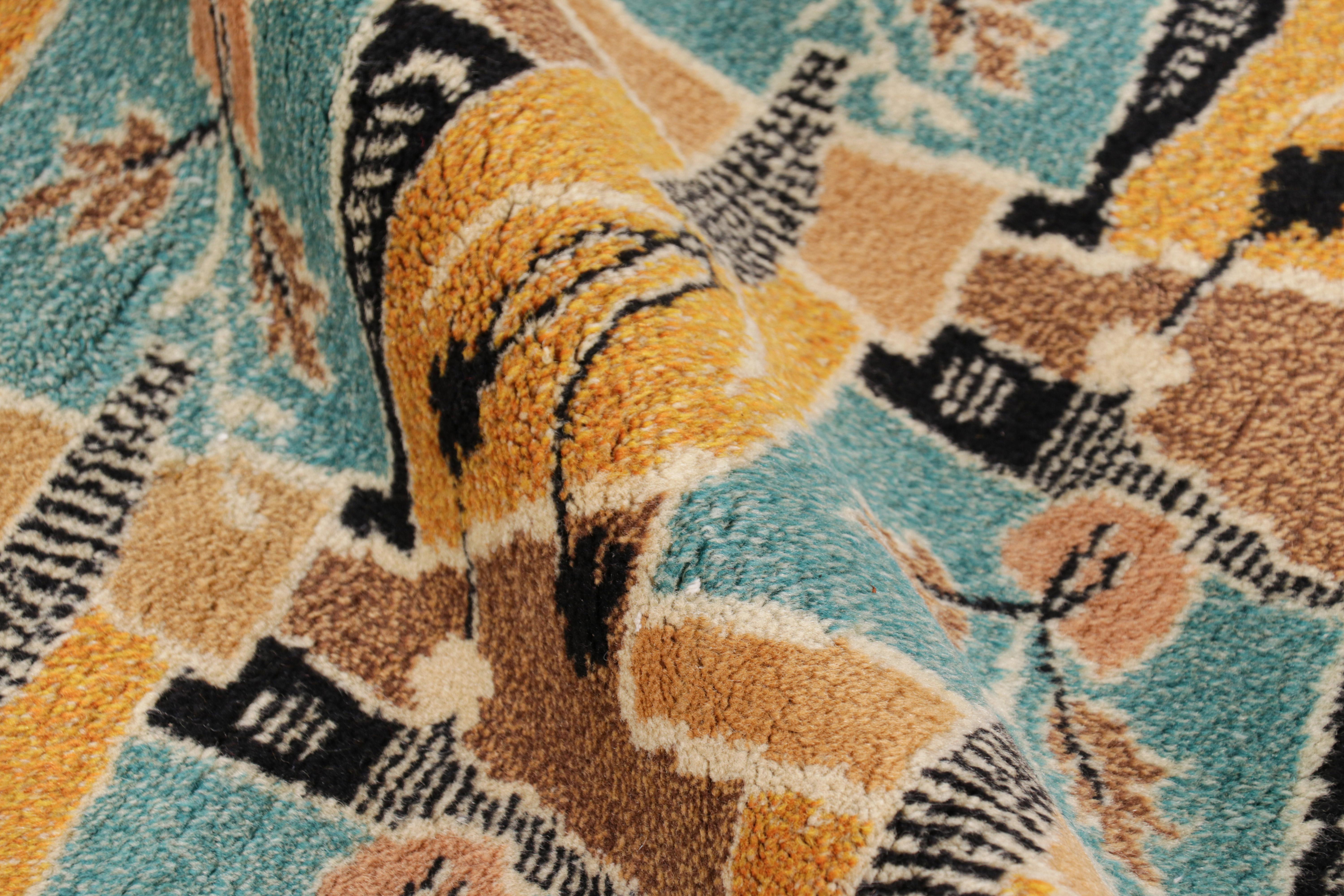 Vintage Zeki Müren Teppich mit polychromen geometrischen Mustern, von Rug & Kilim (Wolle) im Angebot
