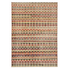 Tappeto vintage Zeki Müren con motivi geometrici policromatici da Rug & Kilim