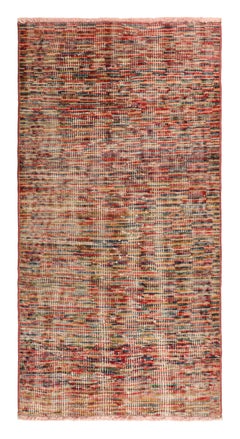 Vintage Zeki Müren Rug with Polychromatic Geometric Stripes, from Rug & Kilim