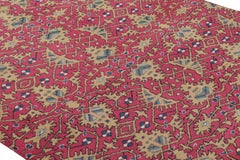 Türkischer Vintage-Teppich in Rosa mit bunten geometrischen Mustern, von Rug & Kilim