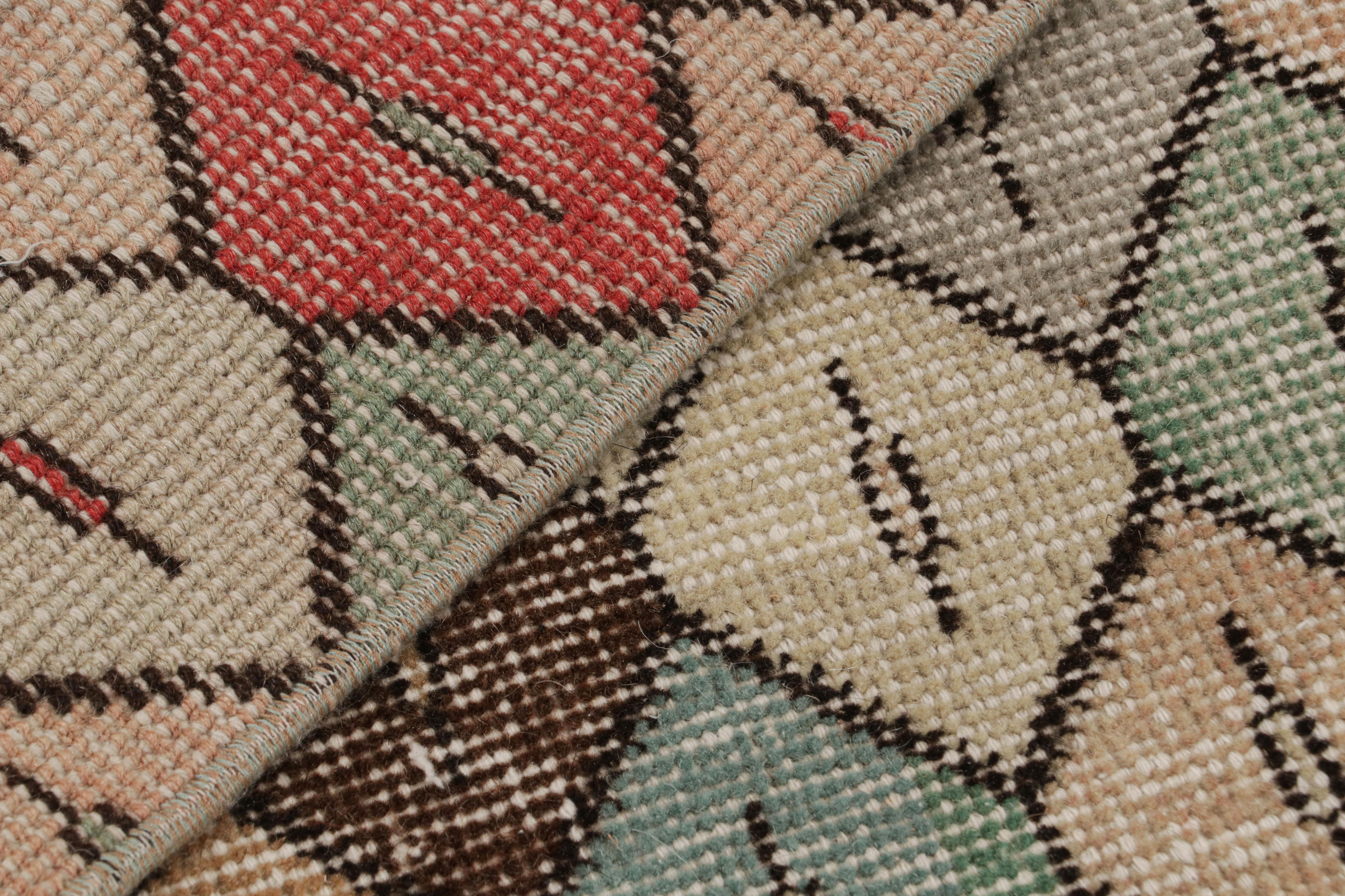 Vintage Zeki Müren Teppich mit polychromen geometrischen Mustern, von Rug & Kilim (Wolle) im Angebot