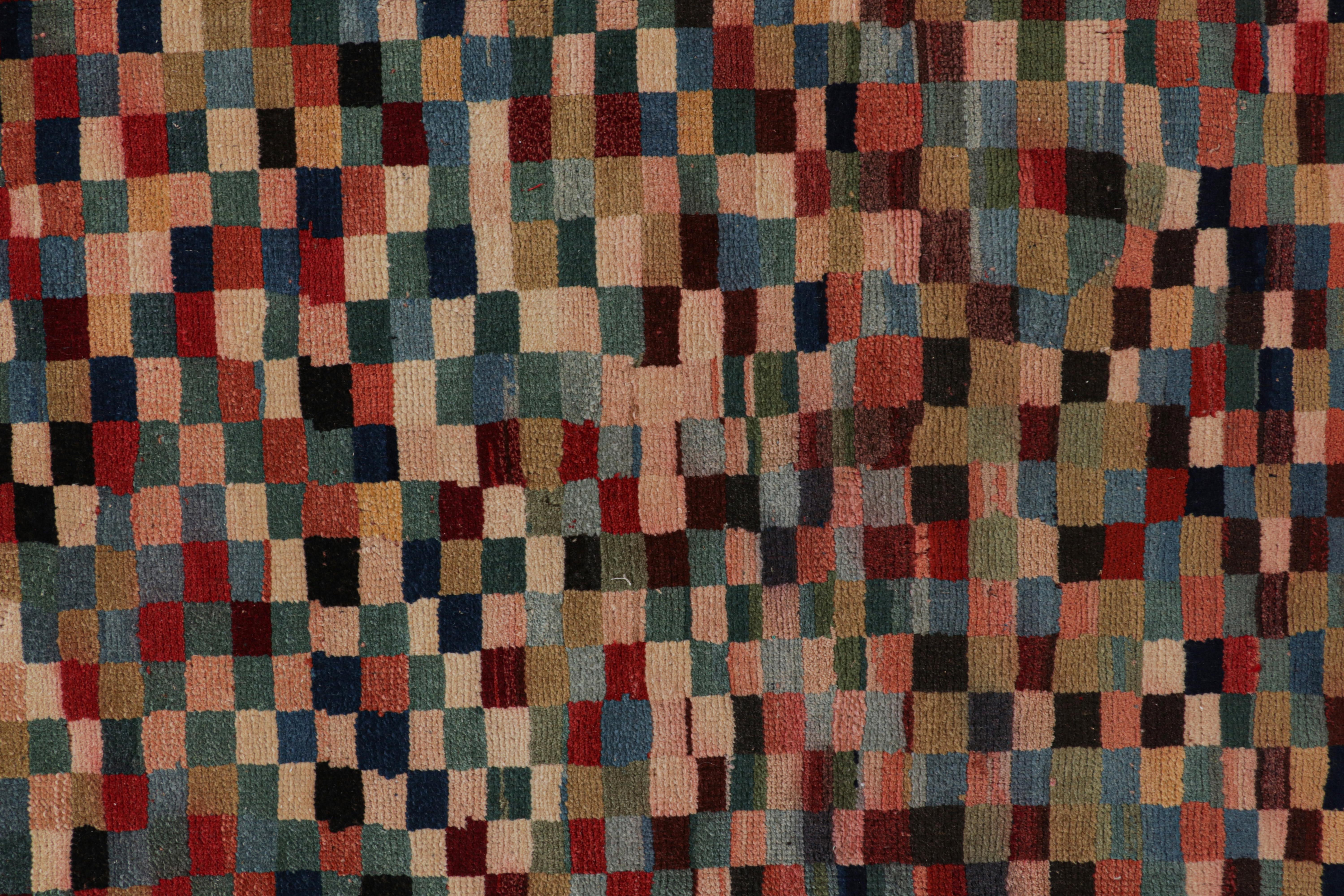 Turkish Vintage Zeki Müren Rug with Polychromatic Geometric Pattern from Rug & Kilim For Sale