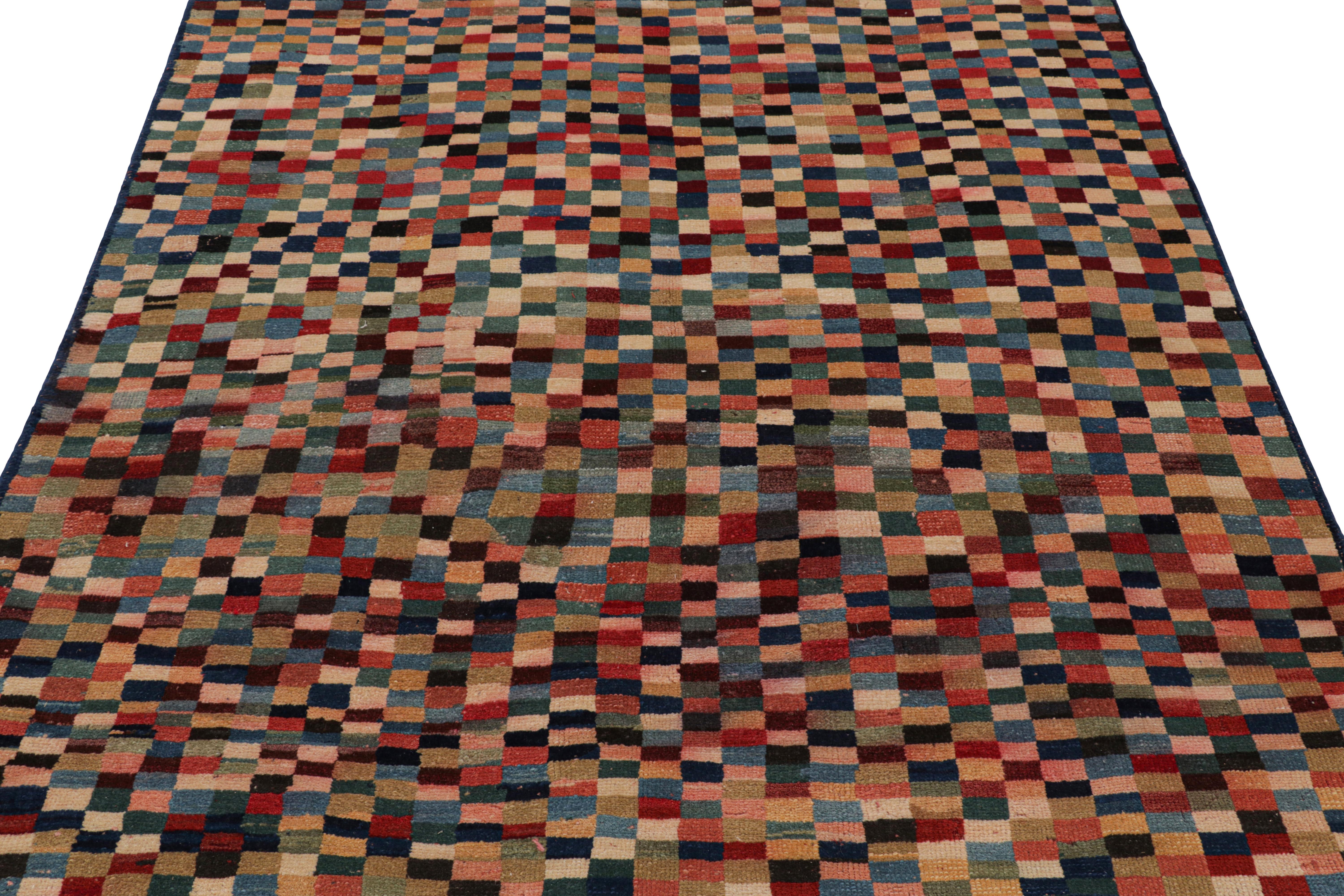 Vintage Zeki Müren Rug with Polychromatic Geometric Pattern from Rug & Kilim In Good Condition For Sale In Long Island City, NY