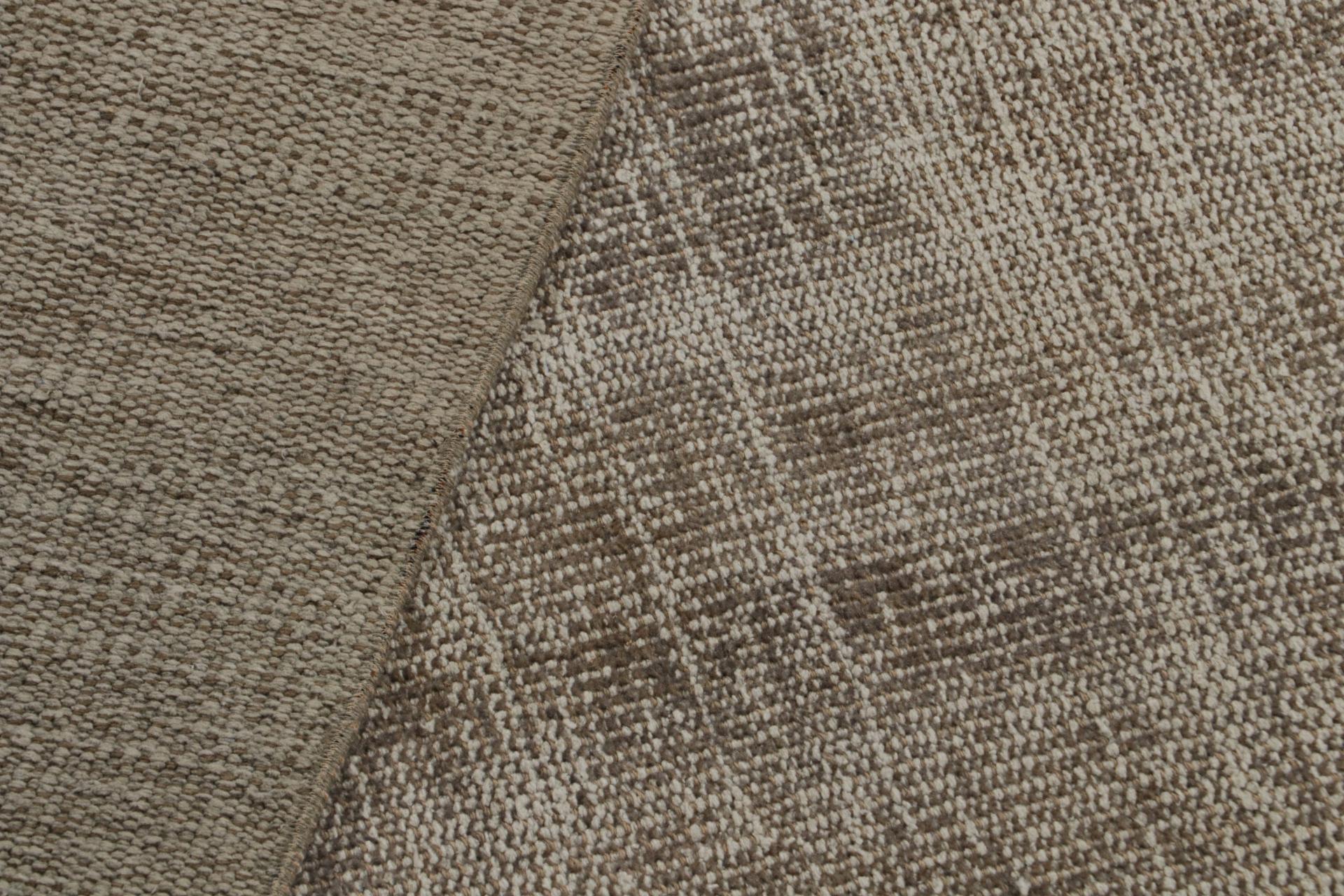 Wool Vintage Zeki Müren Rug, with Textural Geometric patterns, from Rug & Kilim For Sale