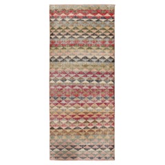 Vintage Zeki Müren Läufer in polychromem geometrischem Muster von Rug & Kilim