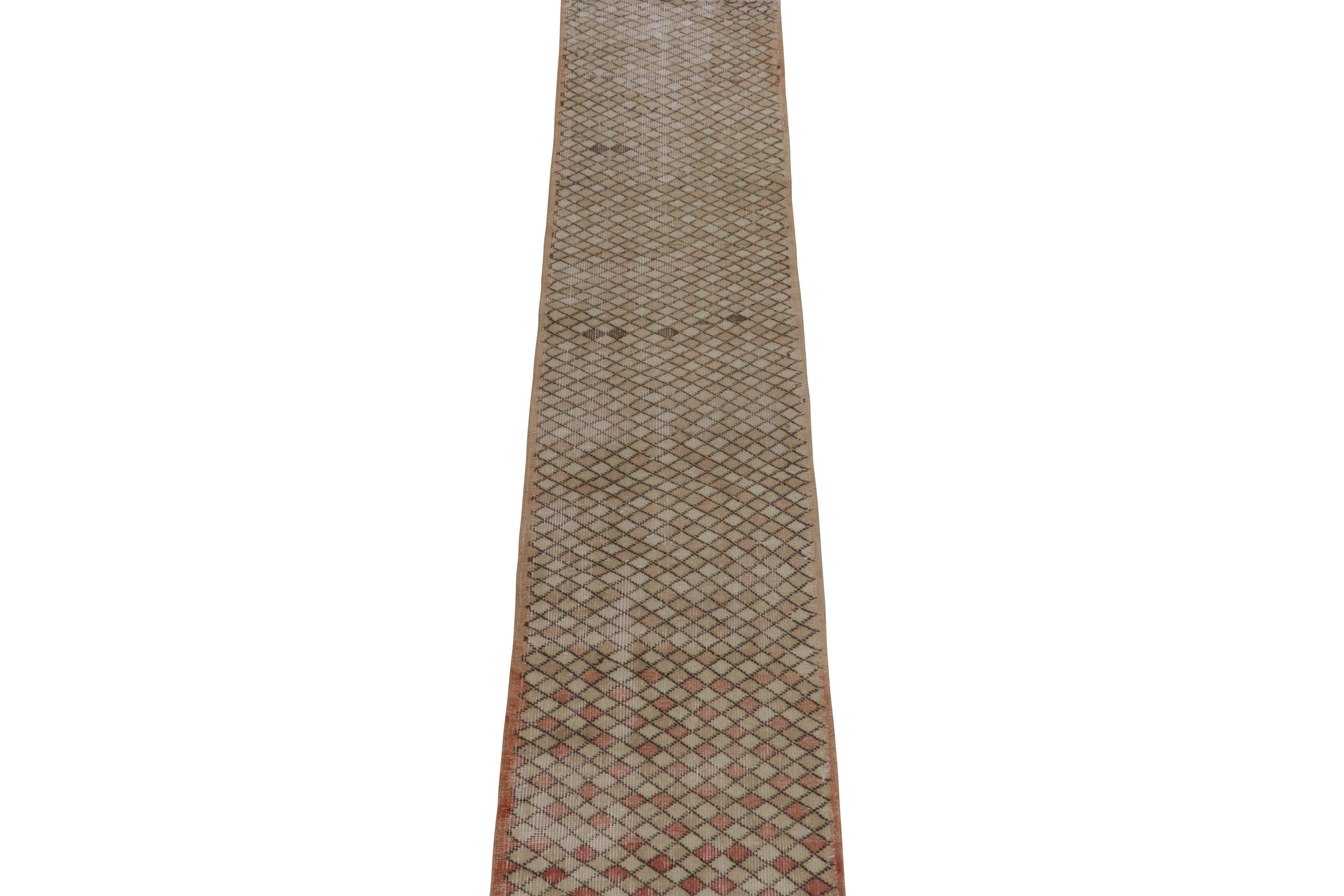 This vintage 2x8 runner is a new addition to Rug & Kilim’s commemorative Mid-Century Pasha Collection. This line is a commemoration of rare curations we believe to hail from multidisciplinary Turkish designer Zeki Müren.

Further on the