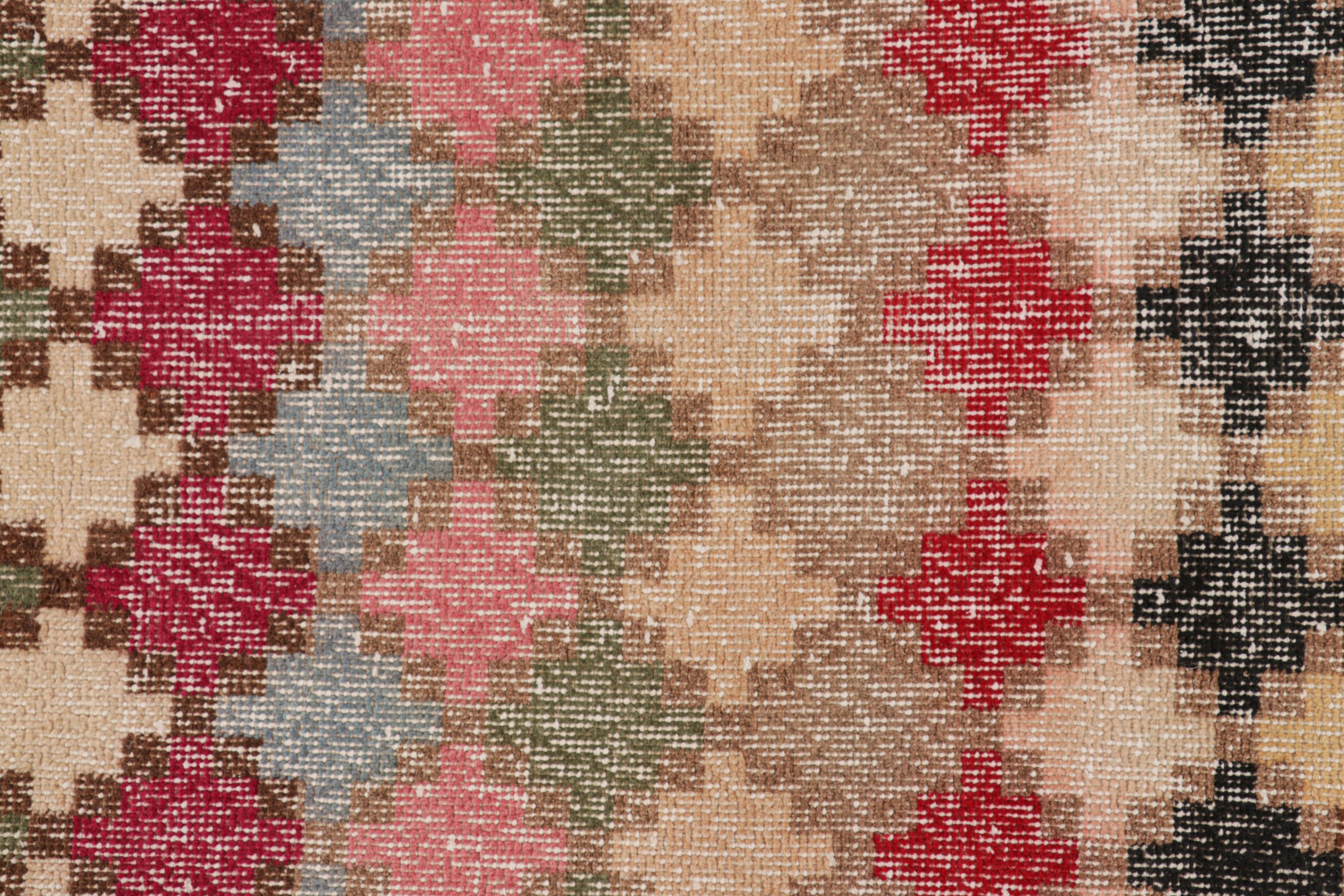 Vintage Zeki Múren Läufer in Brown mit buntem Blumenmuster von Rug & Kilim (Türkisch) im Angebot