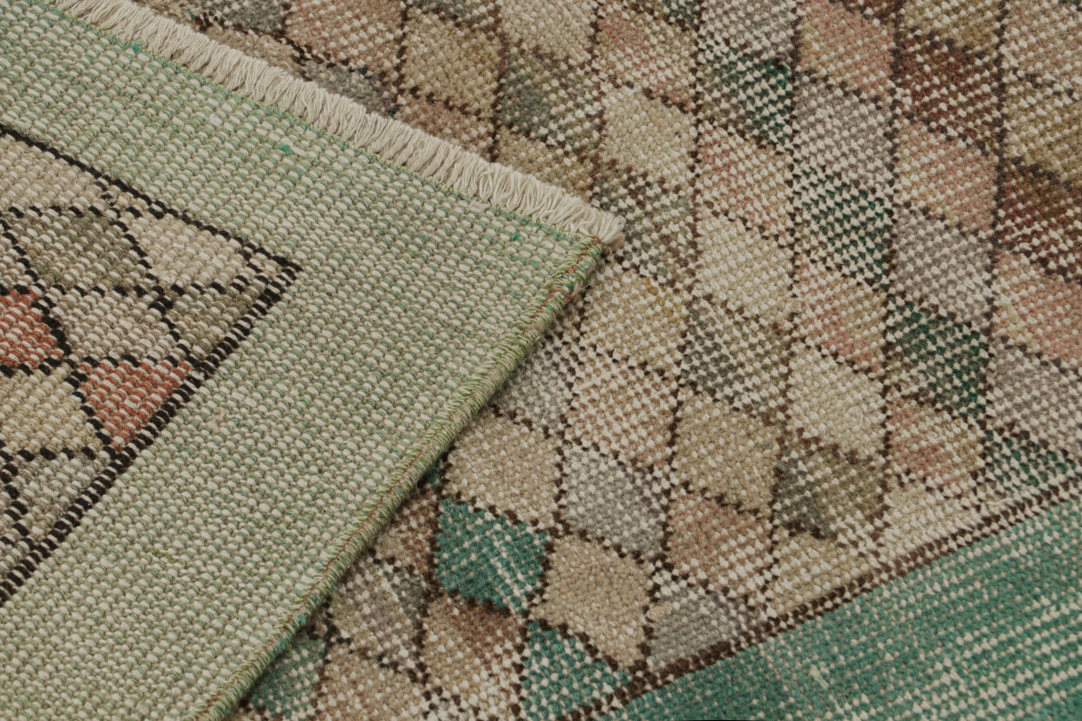 Wool Vintage Zeki Müren Runner in Polychromatic Geometric Patterns, from Rug & Kilim