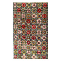 Vintage Zeki Muren Runner in Polychromatic Pattern, by Rug & Kilim