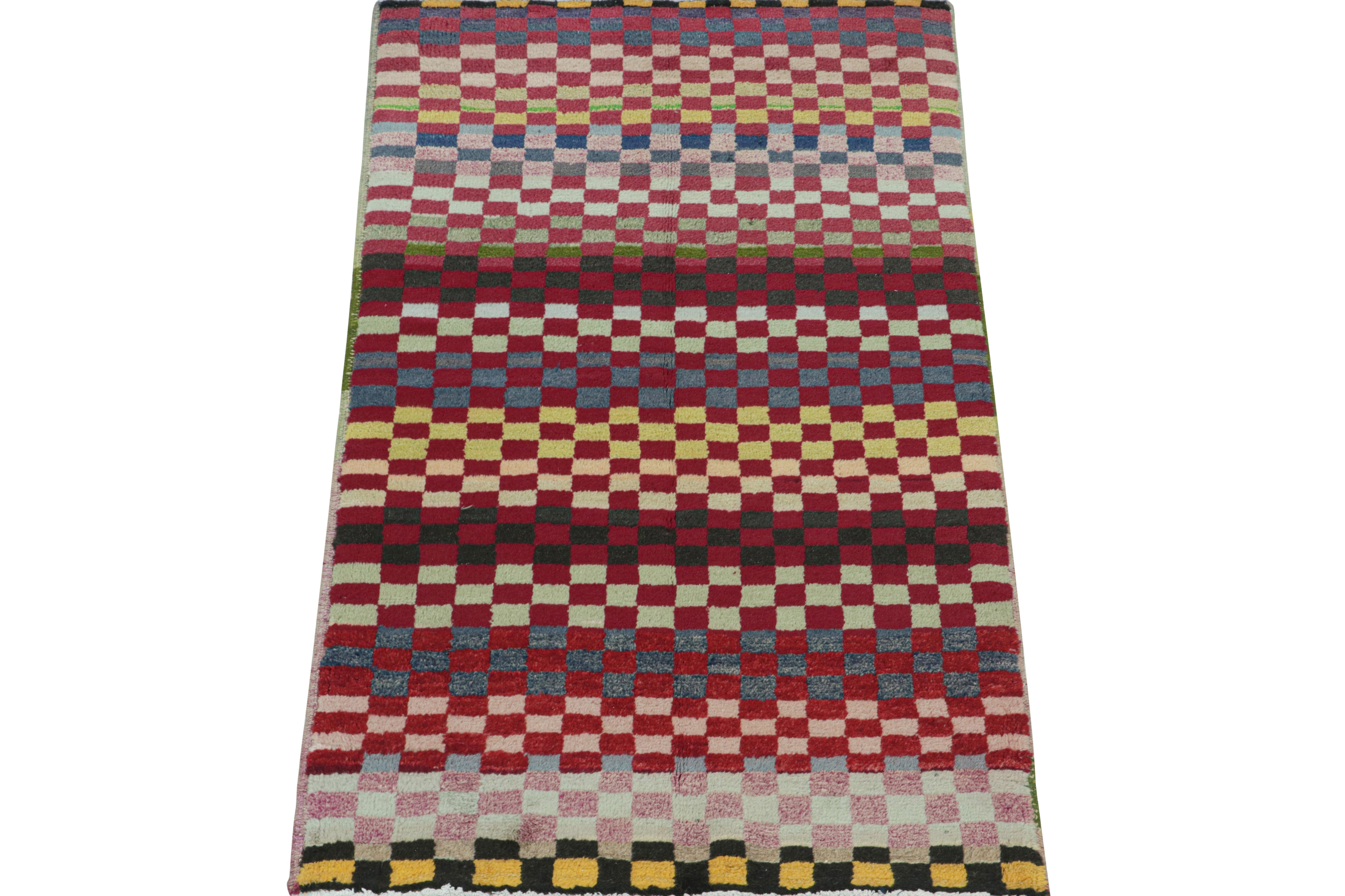 This vintage 3x6 runner is a new addition to Rug & Kilim’s Mid-Century Pasha Collection. This line is a commemoration, with rare curations we believe to hail from multidisciplinary Turkish designer Zeki Müren.

Hand-knotted in wool circa 1960-1970,