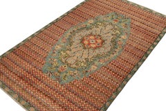 Vintage Zeki Muren Runner in Red with Pink Floral Medallion, by Rug & Kilim