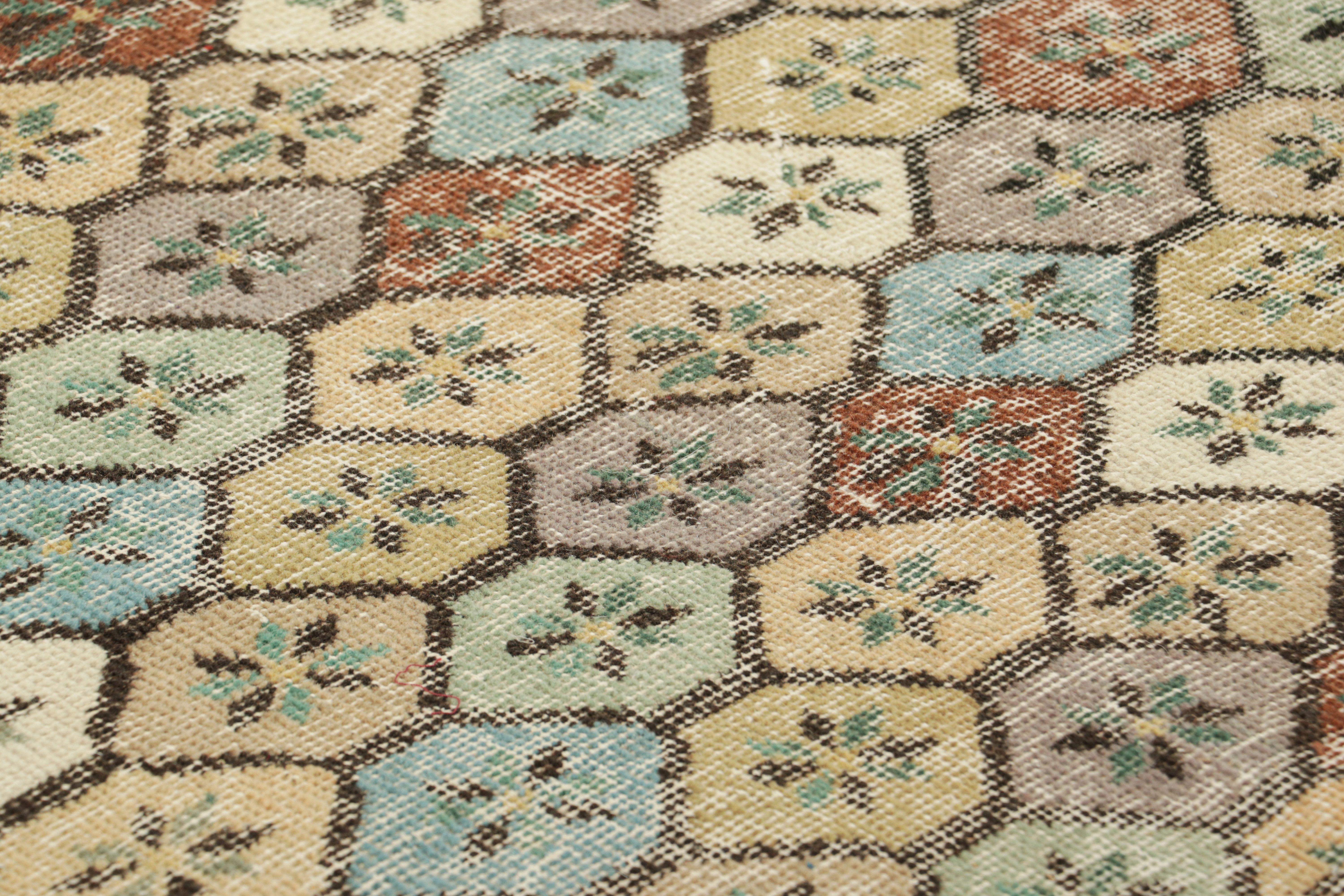 Made with hand-knotted wool in Turkey circa 1960-1970, this 2x6 vintage runner rug is an exciting new addition to Rug & Kilim’s Mid-Century Pasha Collection—a line of our classics devoted to works believed to hail from Turkish multidisciplinary