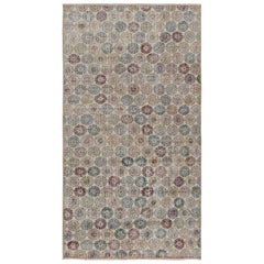 Vintage Zeki Müren Läufer mit floralen Mustern, von Rug 
Kilim