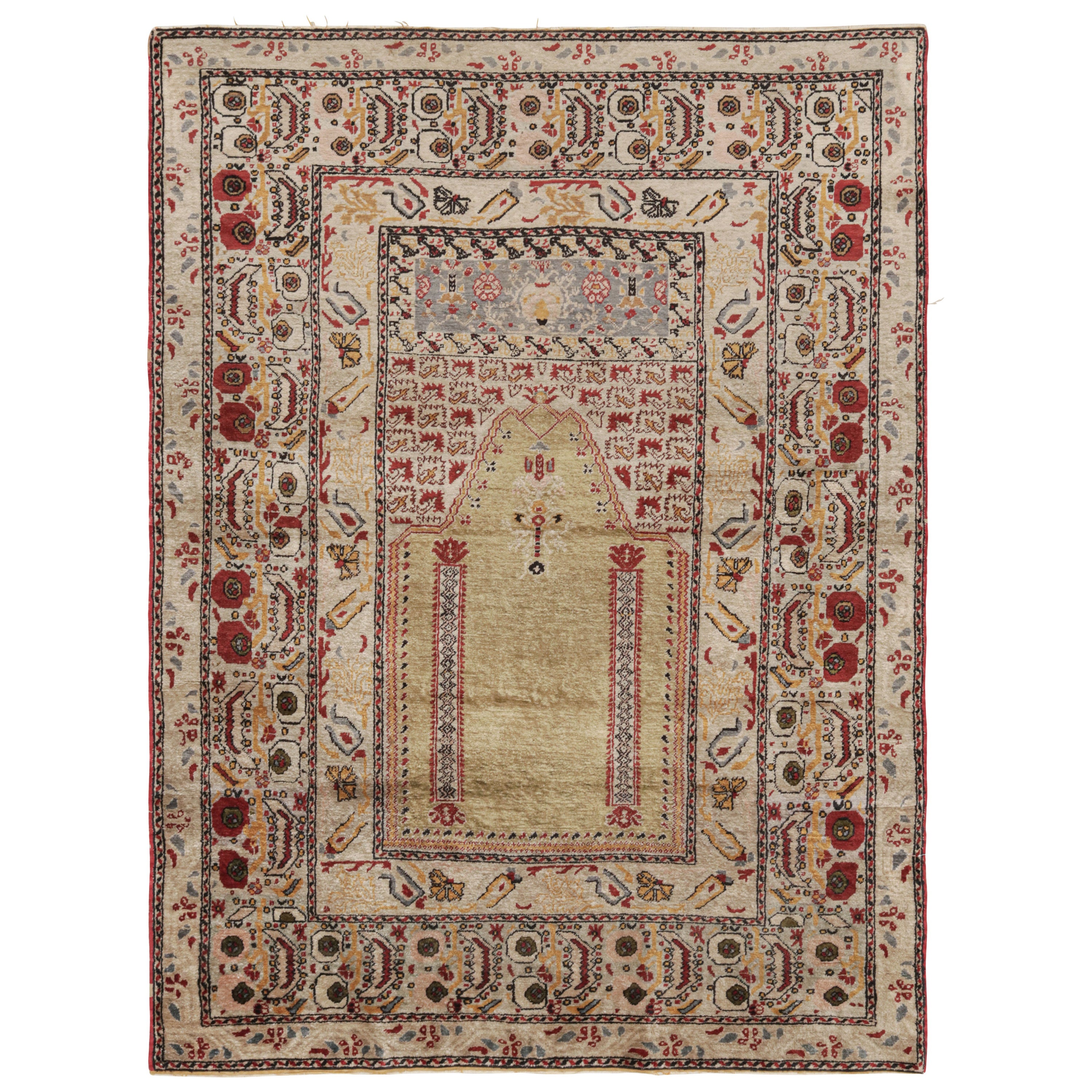 Vintage Zeki Müren Runner Rug with Floral Patterns, from Rug & Kilim For Sale