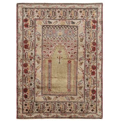Vintage Zeki Müren Runner Rug with Floral Patterns, from Rug & Kilim