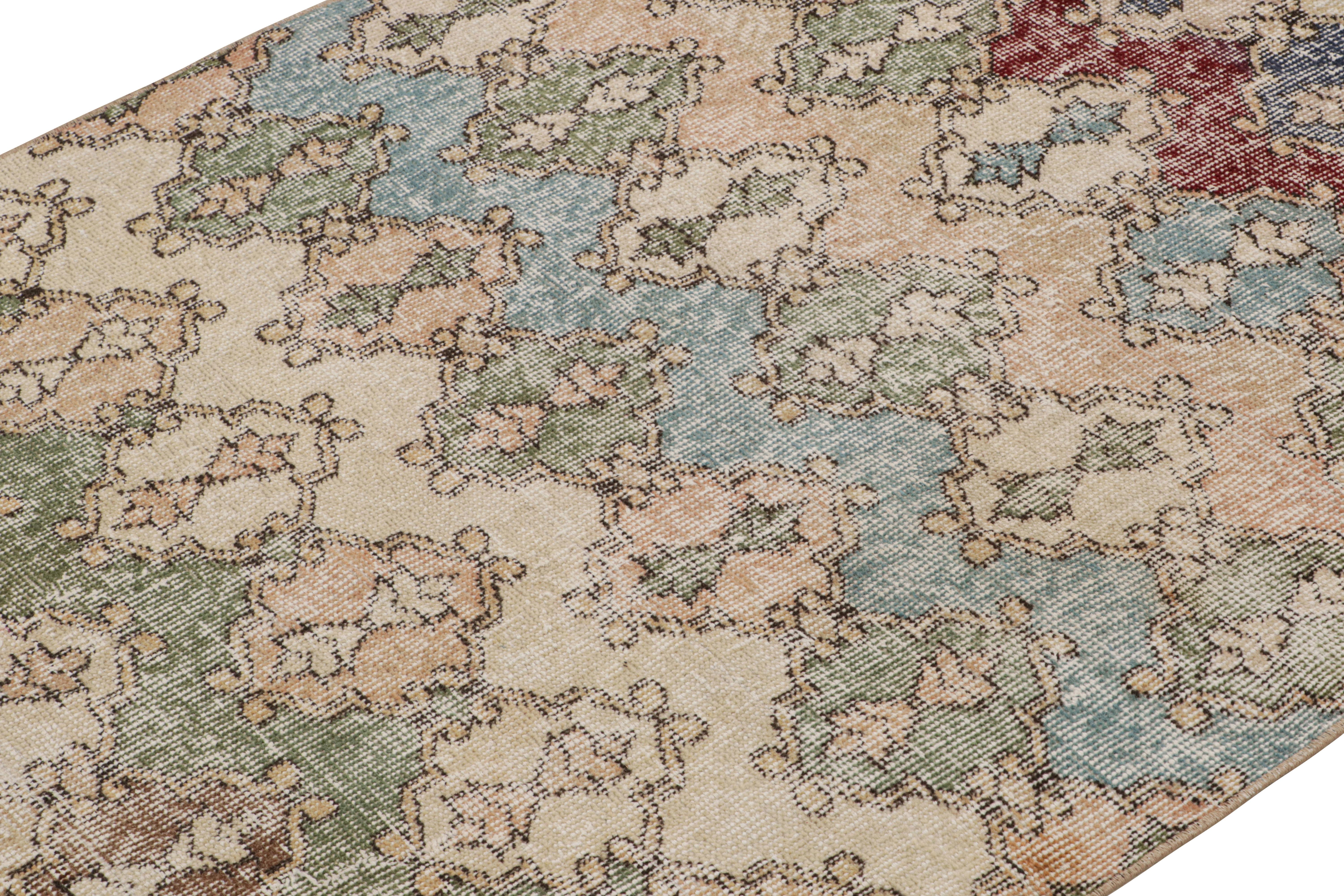 Vintage Zeki Müren Läufer Teppich mit geometrischen Mustern, von Rug & Kilim (Handgeknüpft) im Angebot