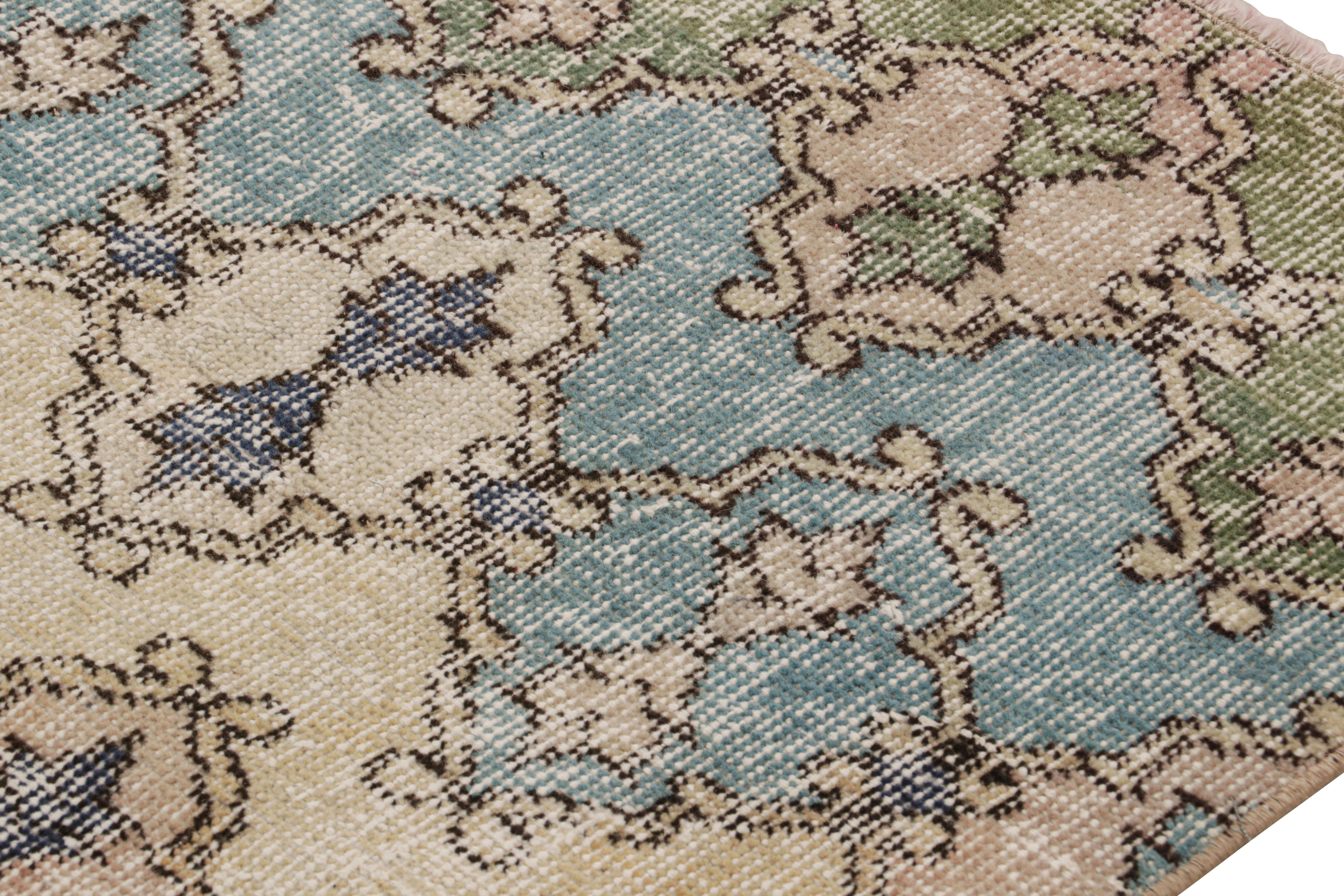 Vintage Zeki Müren Läufer Teppich mit geometrischen Mustern, von Rug & Kilim (Mitte des 20. Jahrhunderts) im Angebot