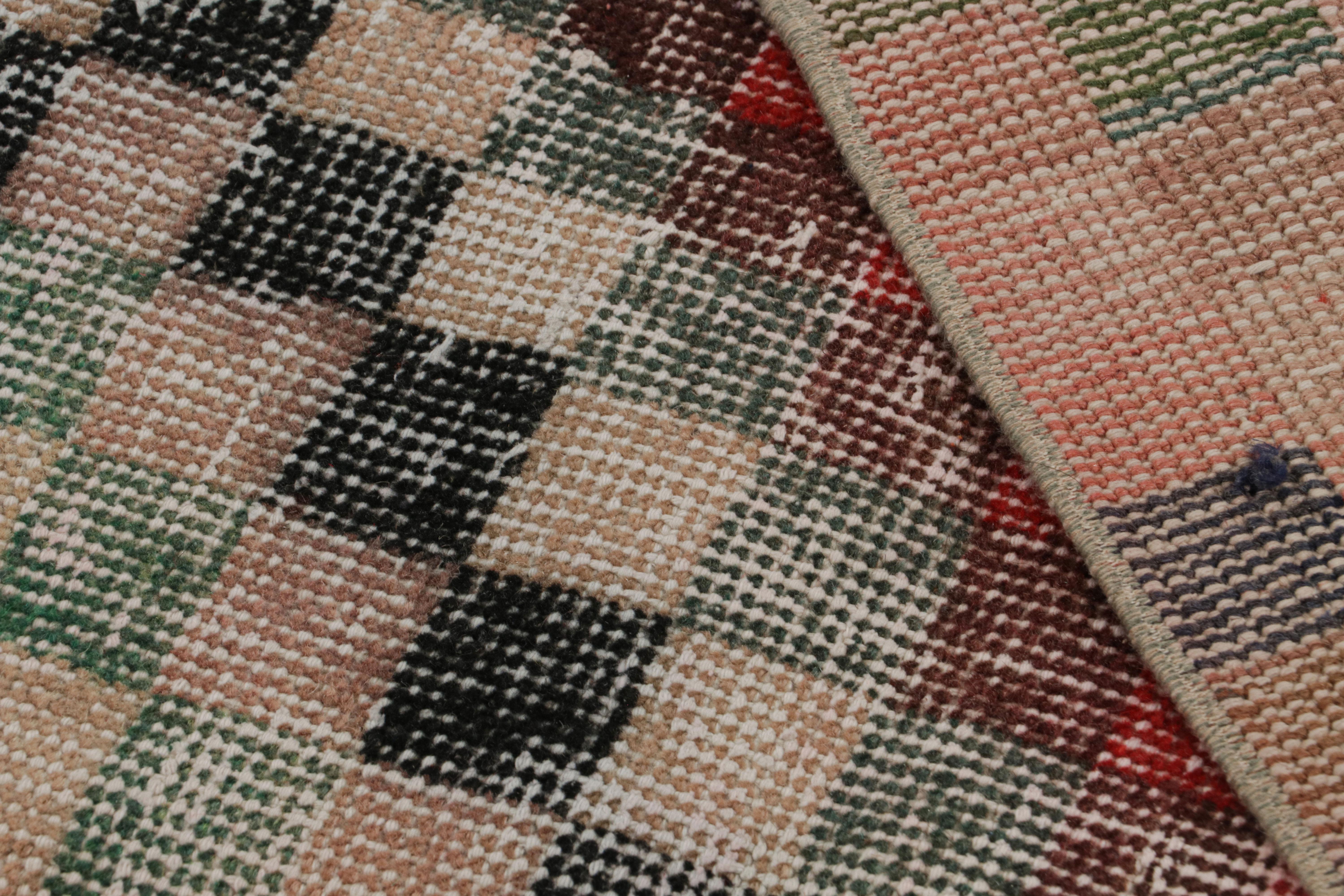 Alfombra de calle vintage Zeki Müren, con motivos geométricos, de Rug & Kilim Lana en venta