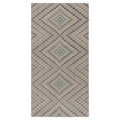 Vintage Zeki Müren Läufer, mit geometrischen Mustern, von Rug & Kilim