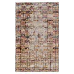 Vintage Zeki Müren Runner Rug, with Geometric Patterns, from Rug & Kilim