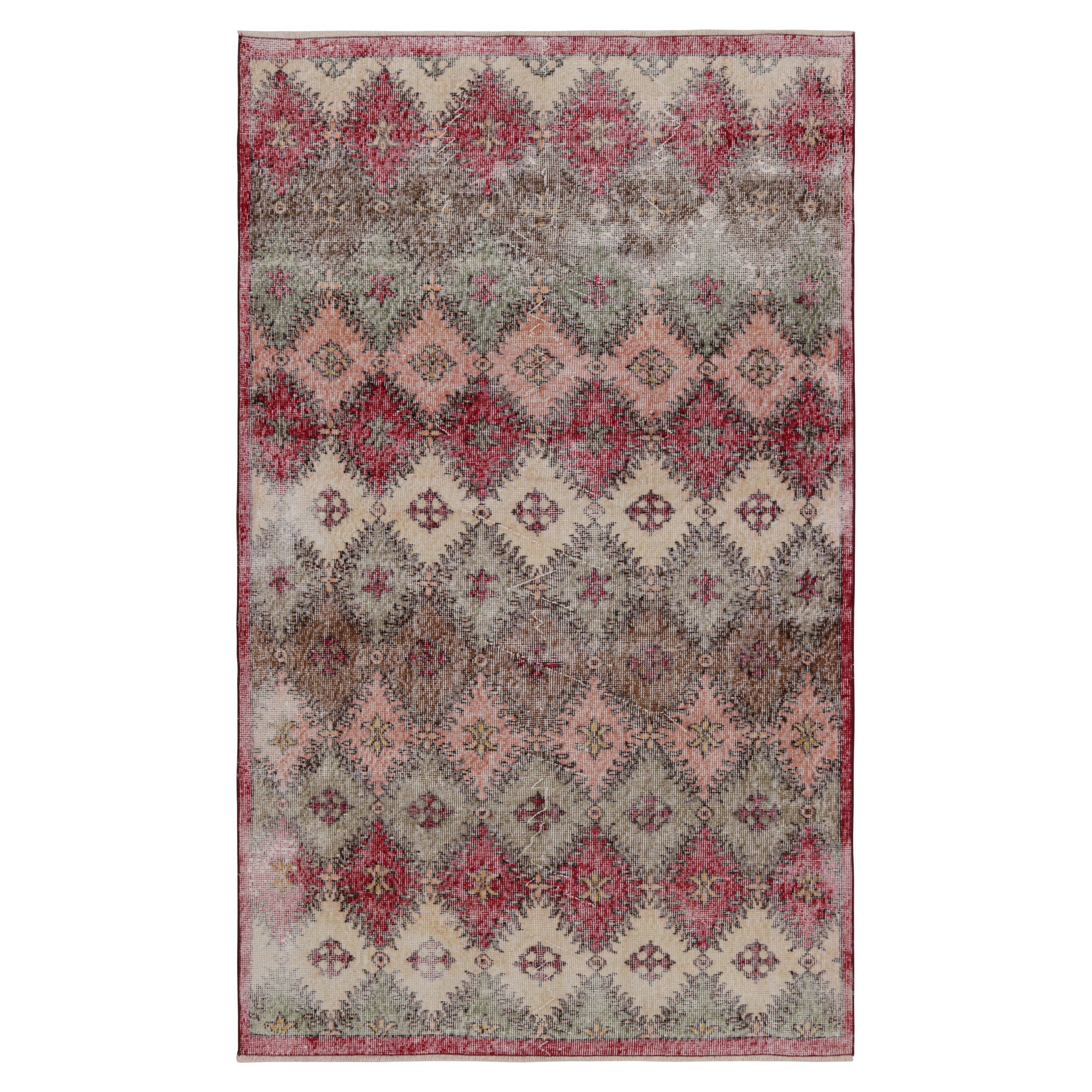 Vintage Zeki Müren Läufer, mit geometrischen Mustern, von Rug & Kilim