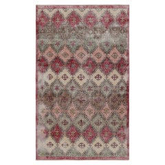 Vintage Zeki Müren Läufer, mit geometrischen Mustern, von Rug & Kilim