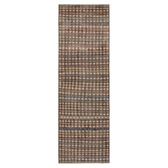 Vintage Zeki Müren Runner Rug with Polychrome Diamond Patterns, from Rug 
Kilim