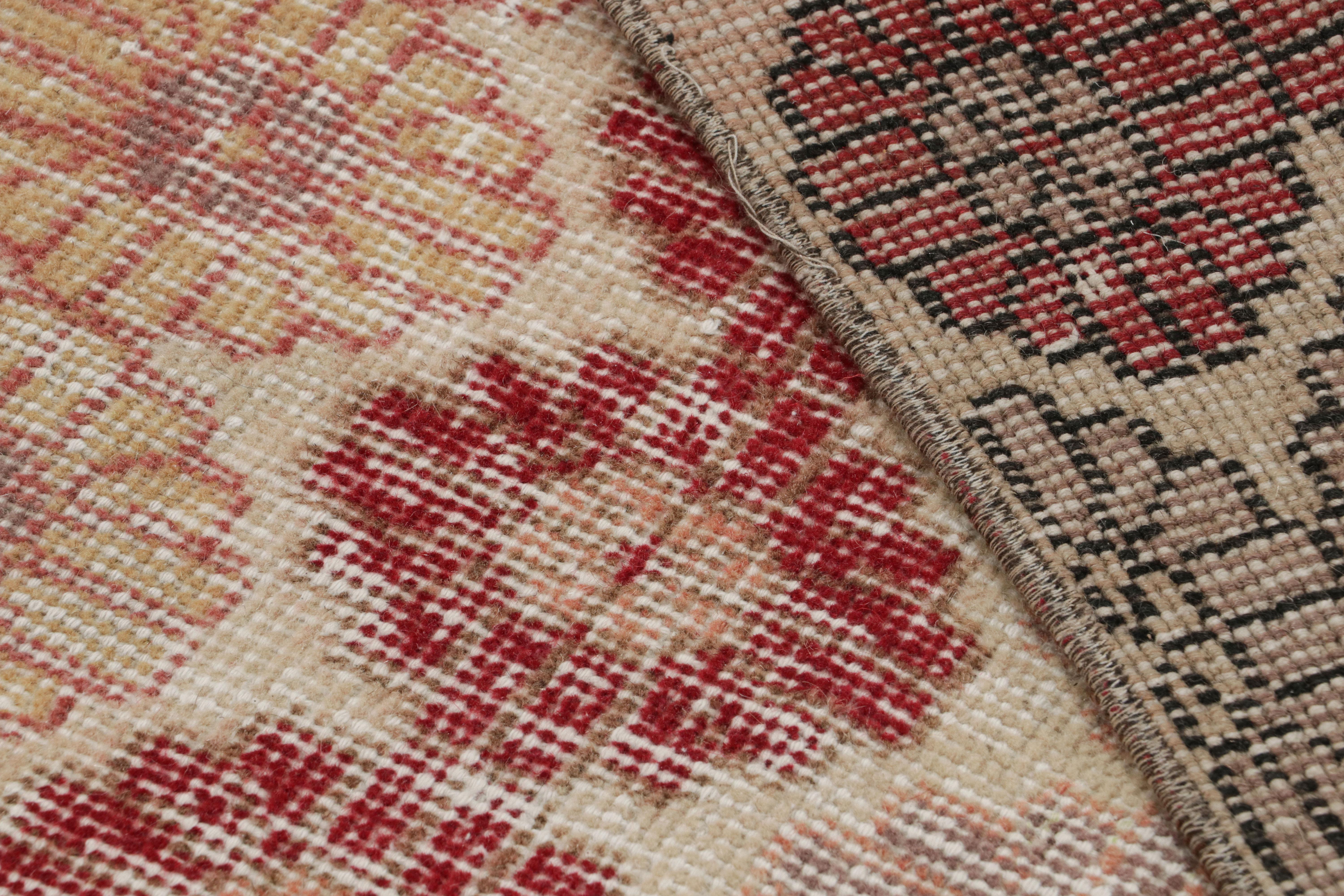 Wool Vintage Zeki Müren Runner Rug with Polychrome Floral Pattern, from Rug & Kilim For Sale