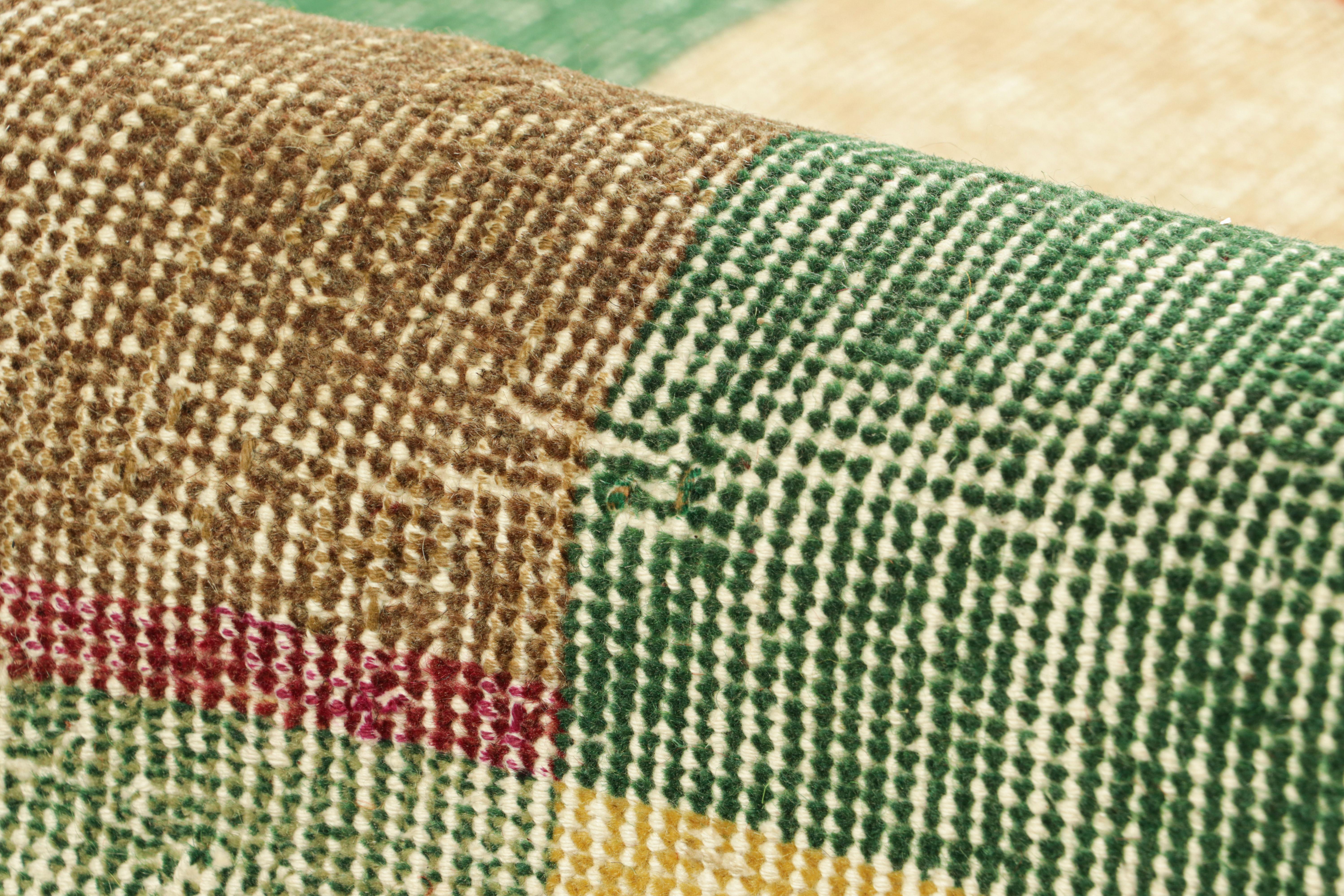 Vintage Zeki Müren Runner with Polychromatic Cubist Patterns, from Rug & Kilim For Sale 1