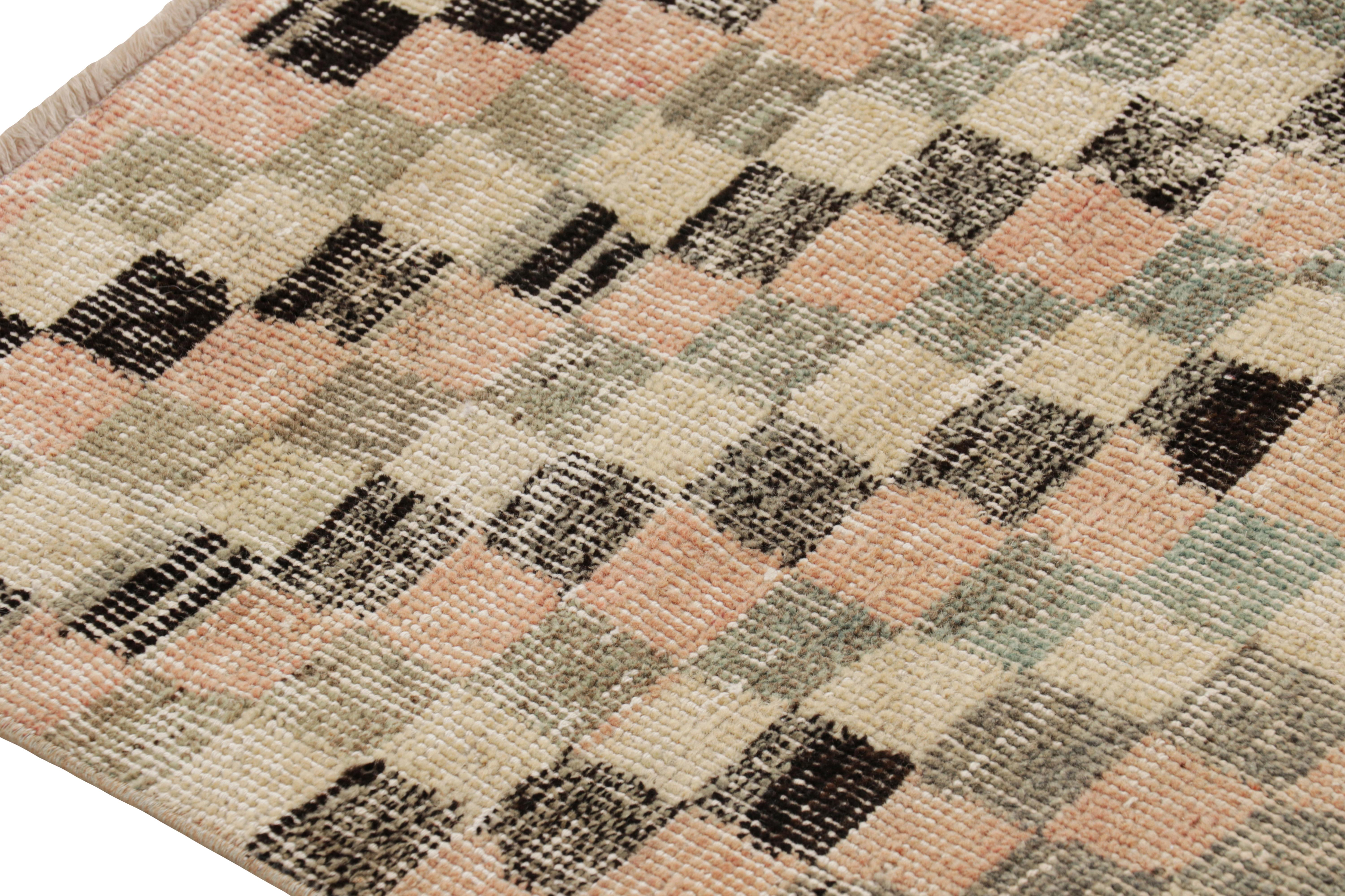 Mid-20th Century Vintage Zeki Müren Runner with Polychromatic Geometric Patterns from Rug & Kilim For Sale