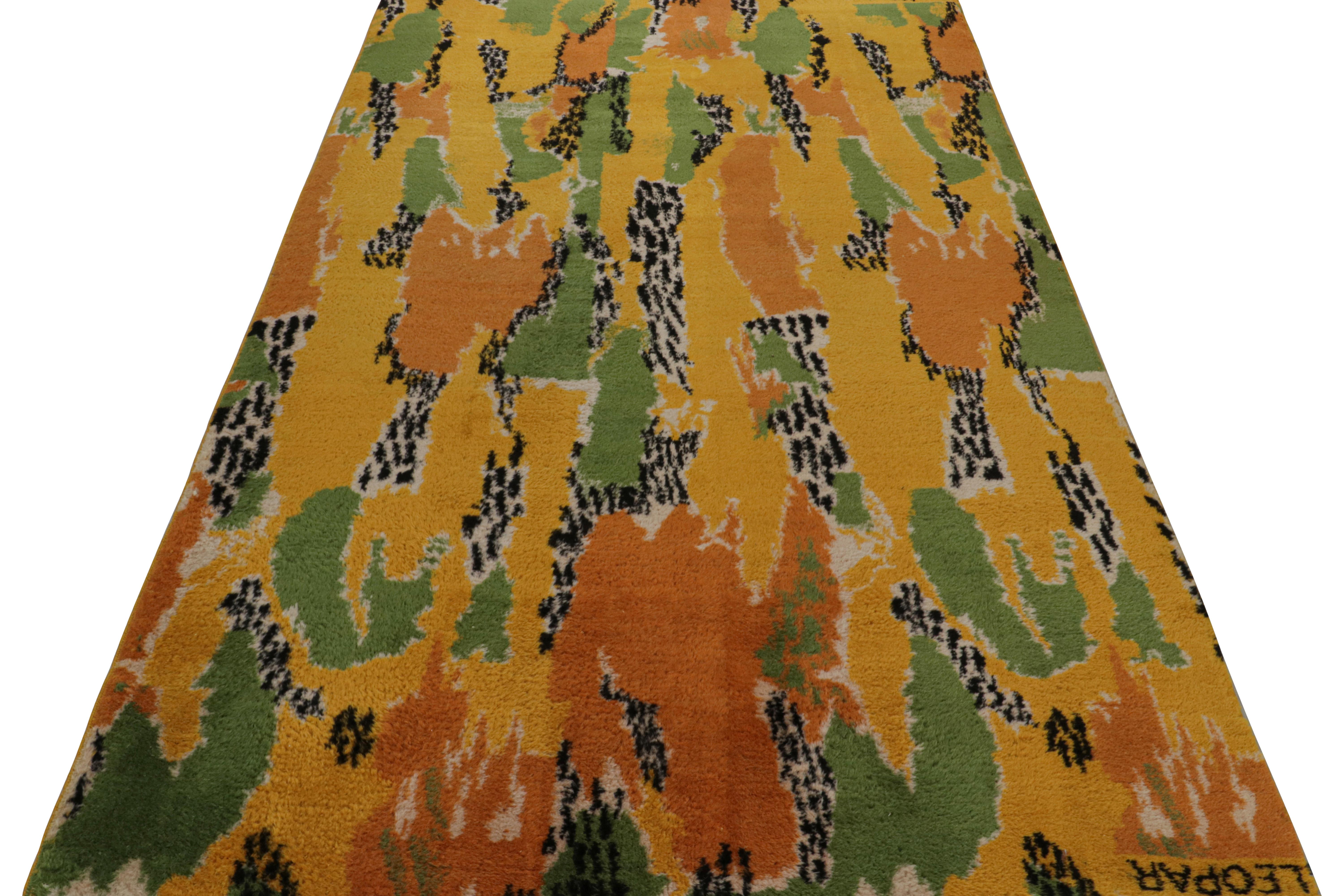 Vintage Zeki Müren signiert Art Deco Teppich mit abstrakten Mustern, von Rug & Kilim (Art déco) im Angebot