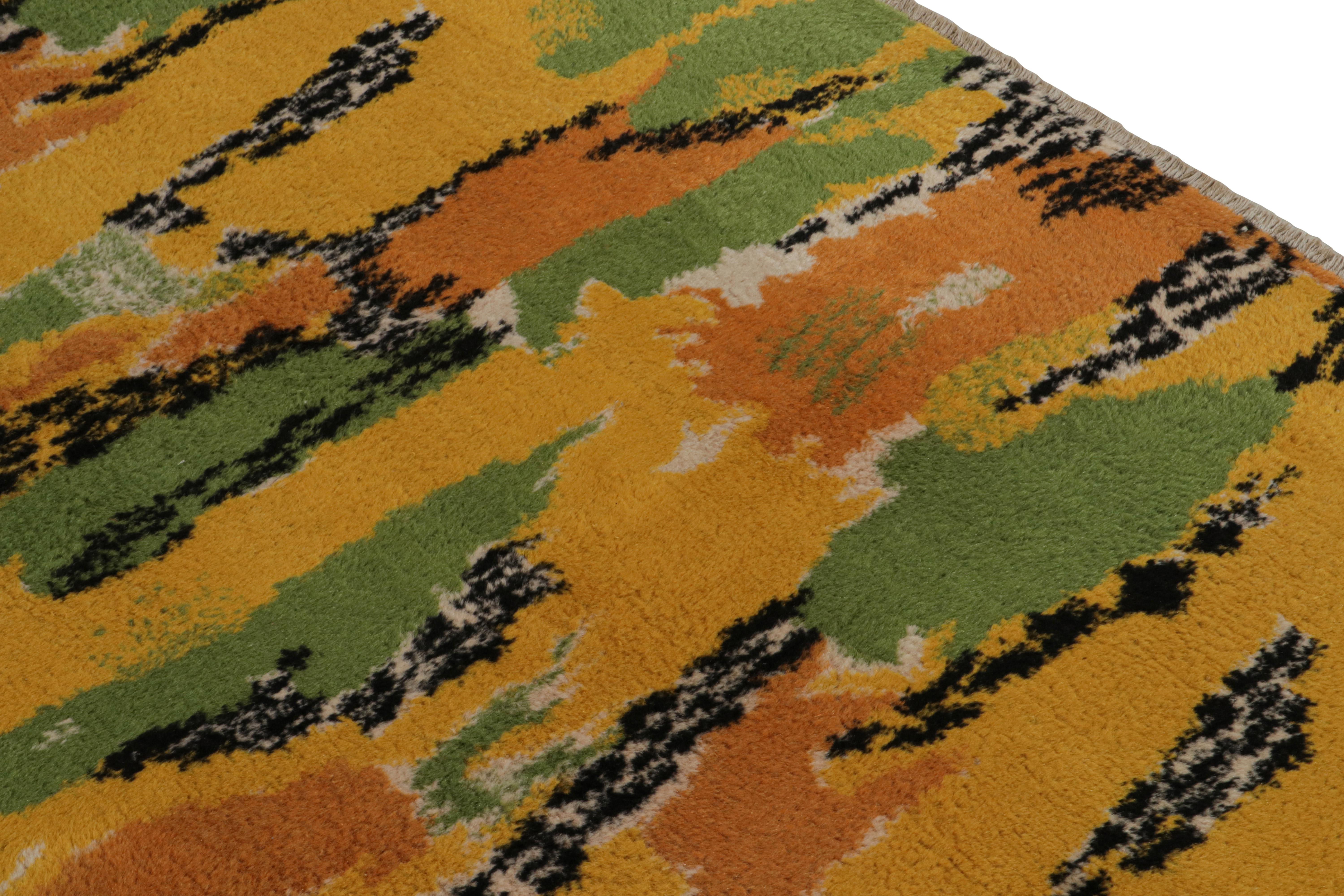 Vintage Zeki Müren signiert Art Deco Teppich mit abstrakten Mustern, von Rug & Kilim (Handgeknüpft) im Angebot