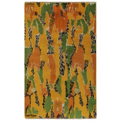 Vintage Zeki Müren Signed Art Deco Rug with Abstract patterns, from Rug & Kilim